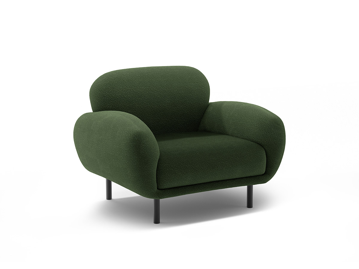 Micadoni Poppy bouclé kreslo - Zelená