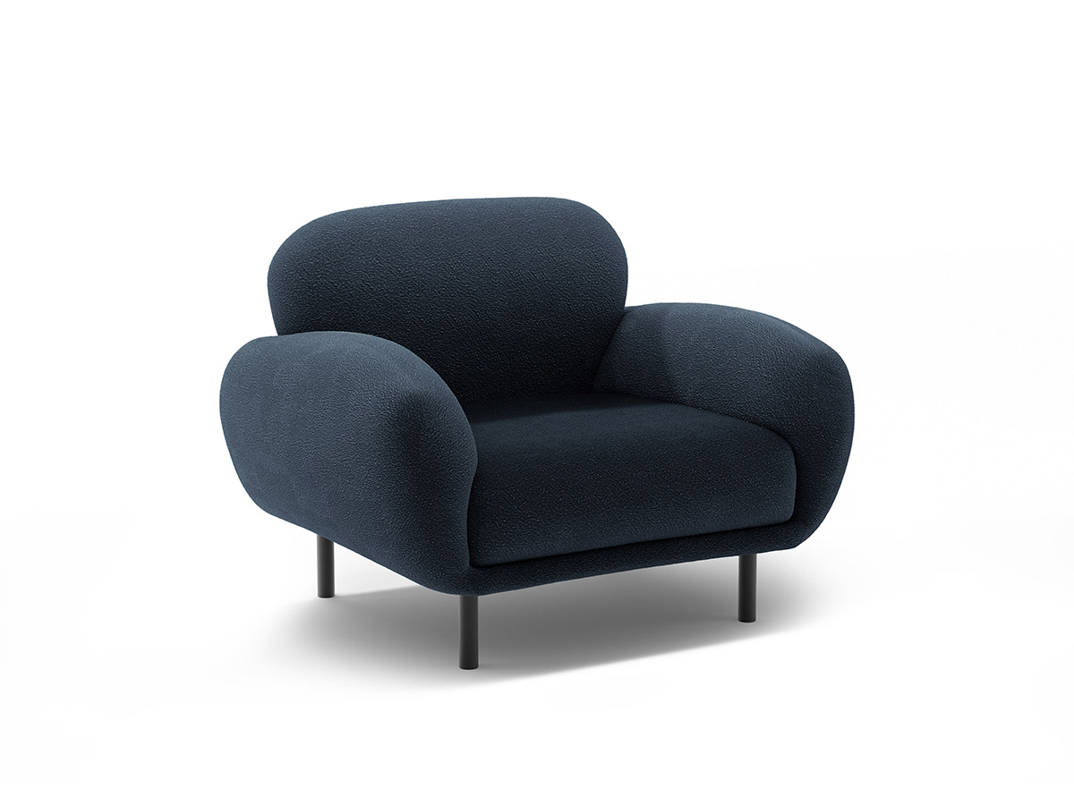 Micadoni Poppy bouclé kreslo - Modrá