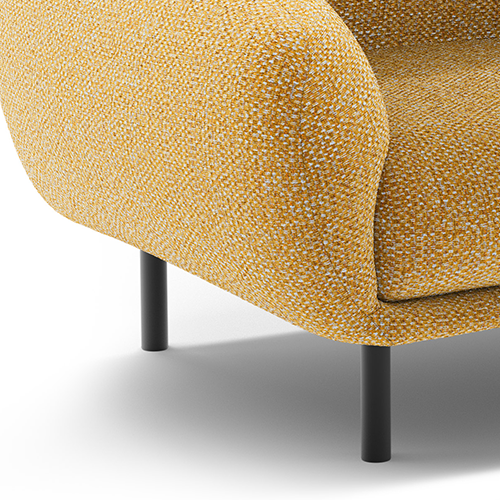 Stabilné kovové nohy s čiernou povrchovou úpravou