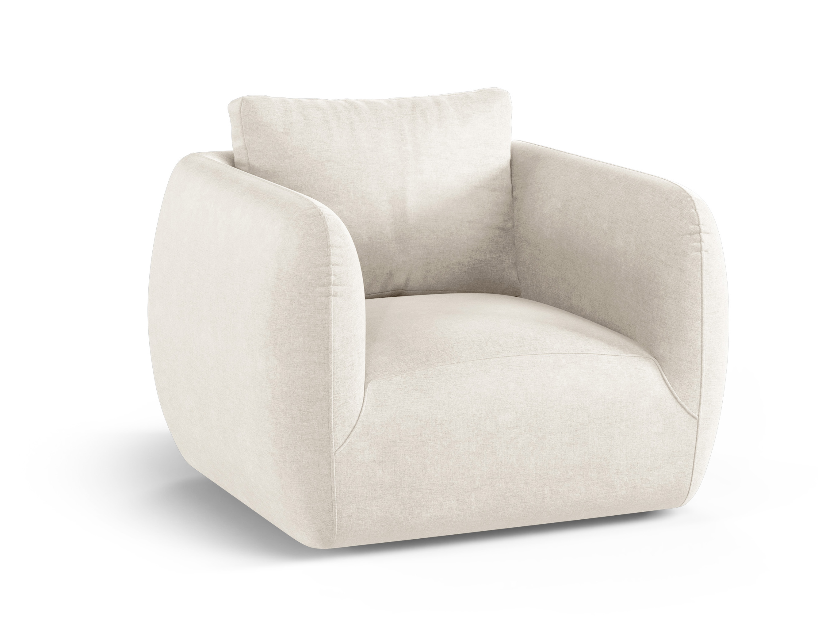 Micadoni Iga otočné látkové kreslo - Krémová