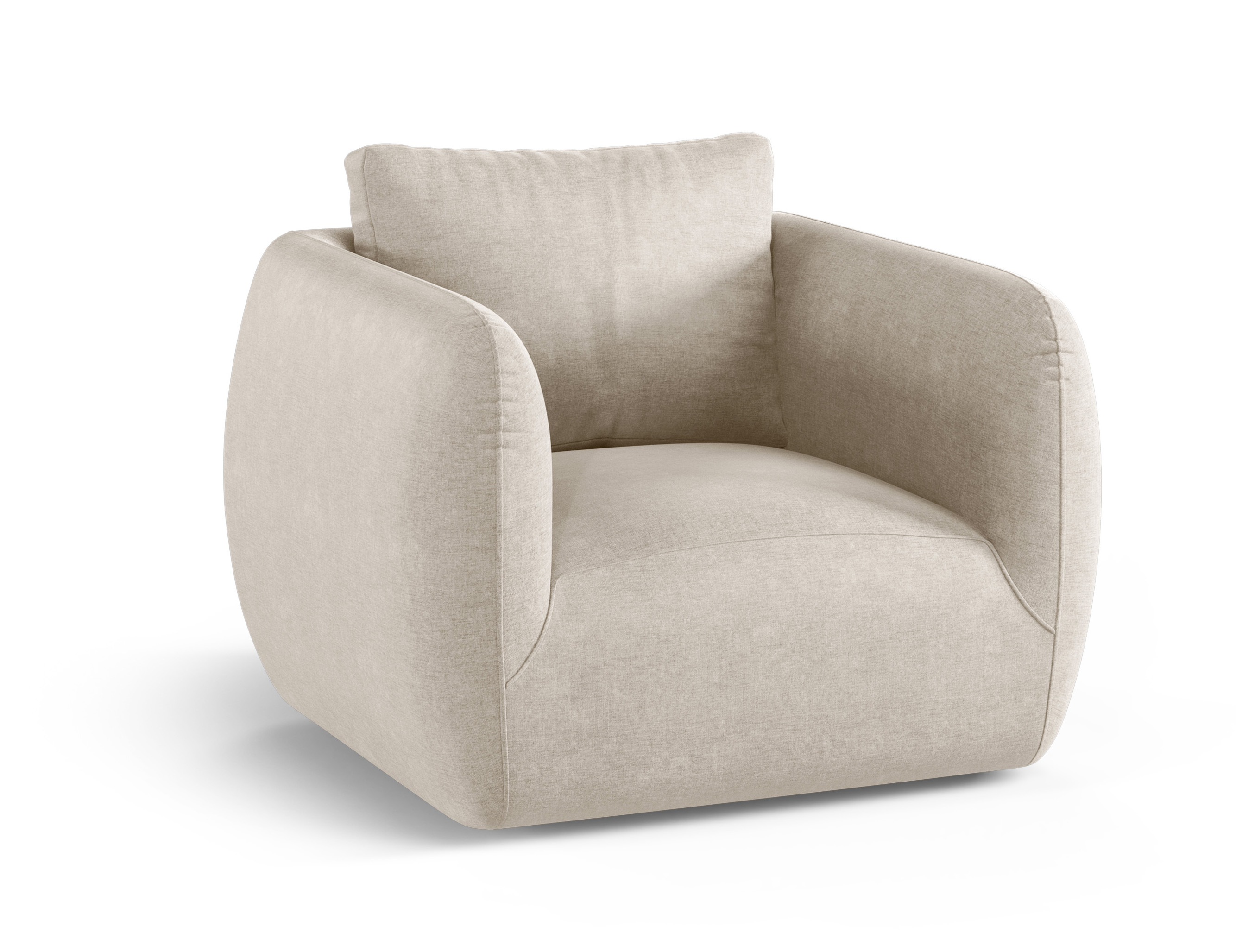 Micadoni Iga otočné látkové kreslo - Svetlobéžová