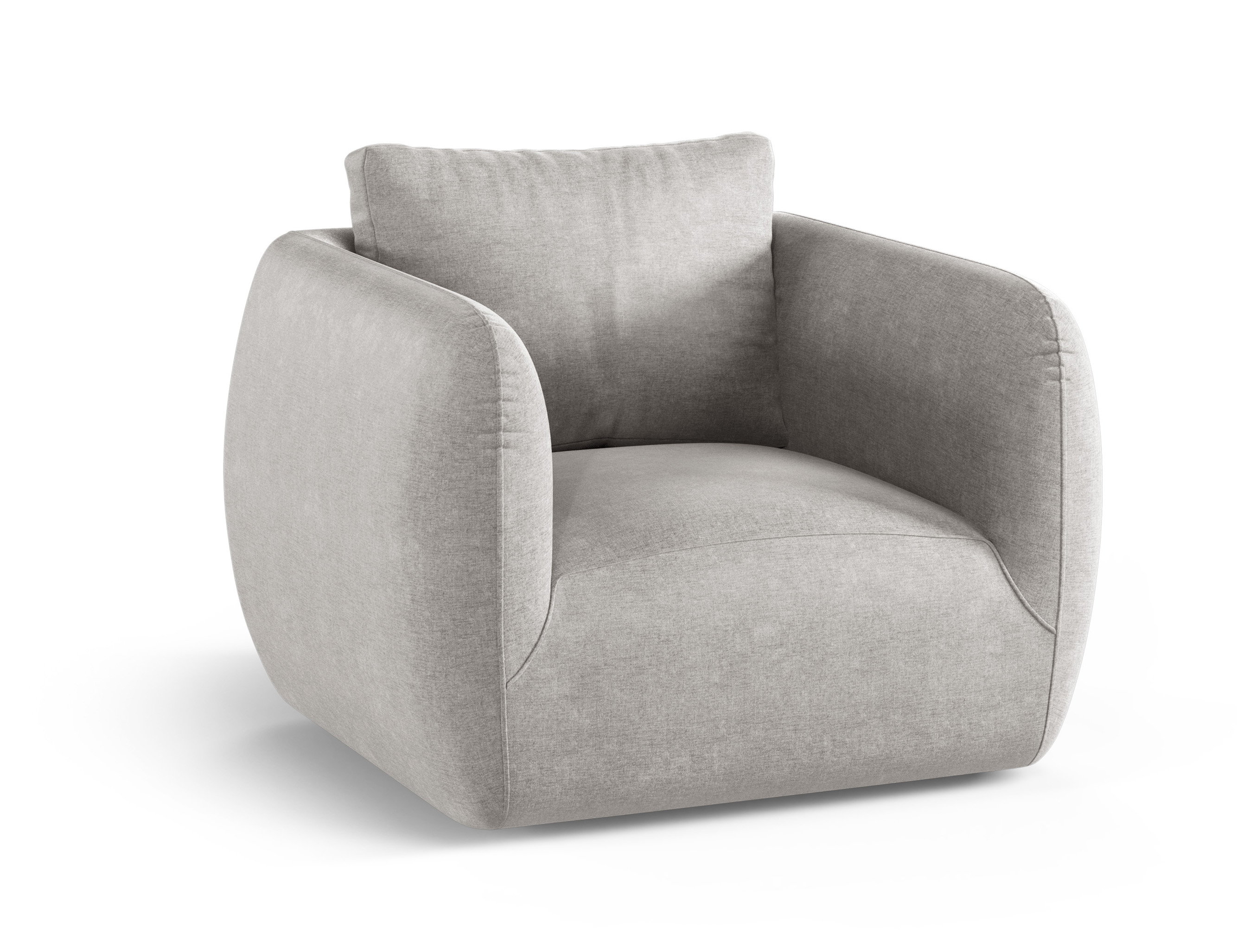 Micadoni Iga otočné látkové kreslo - Svetlosivá