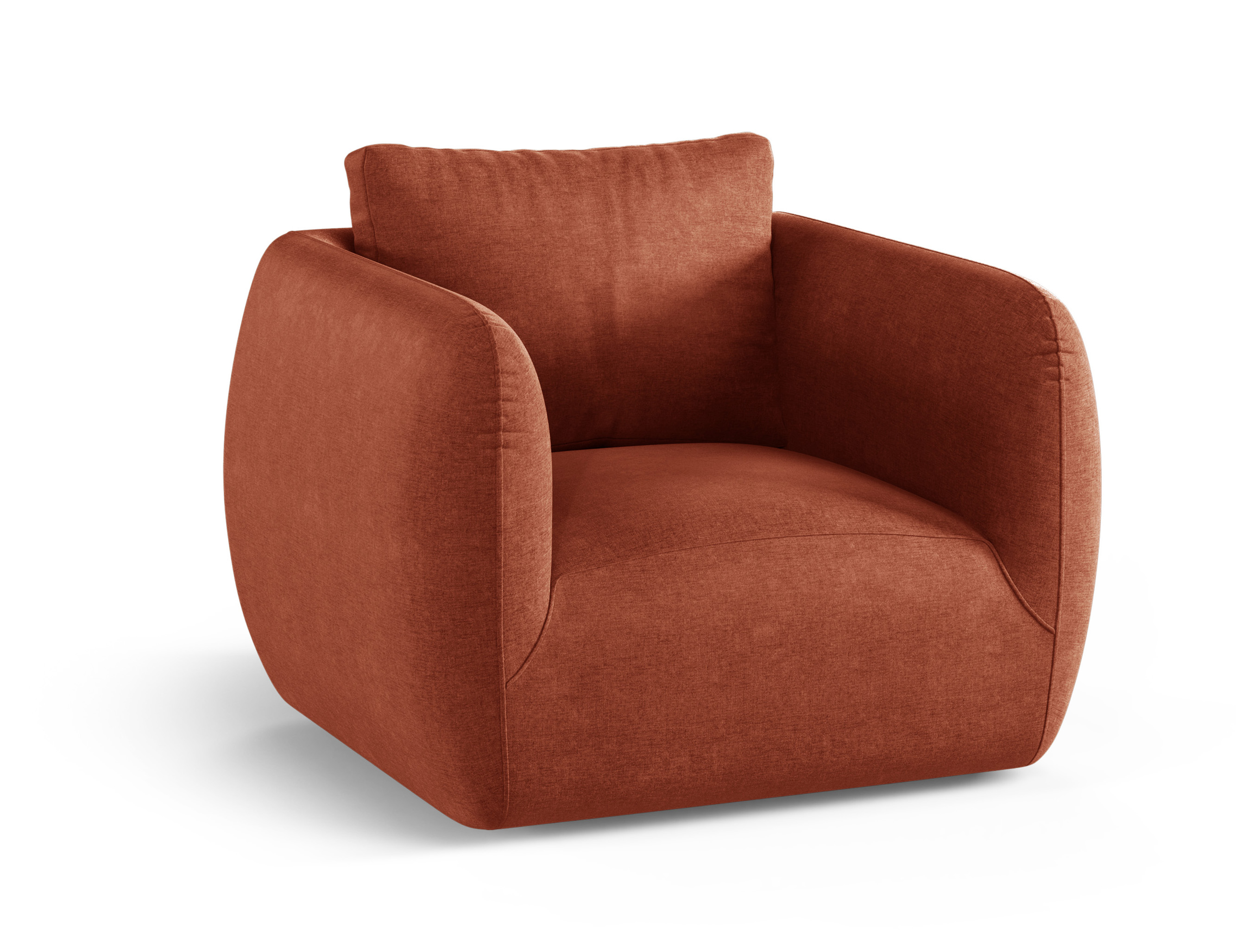 Micadoni Iga otočné látkové kreslo - Hnedočervená