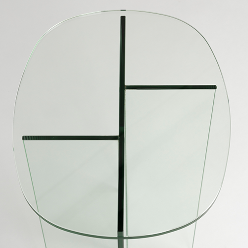 Oválna vrchná doska s hladko brúsenými hranami