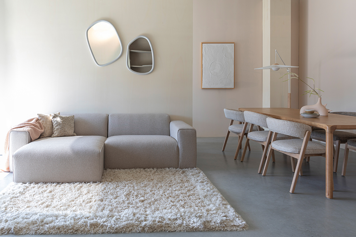 Zuiver Milka trojmiestna čalúnená sedačka 14