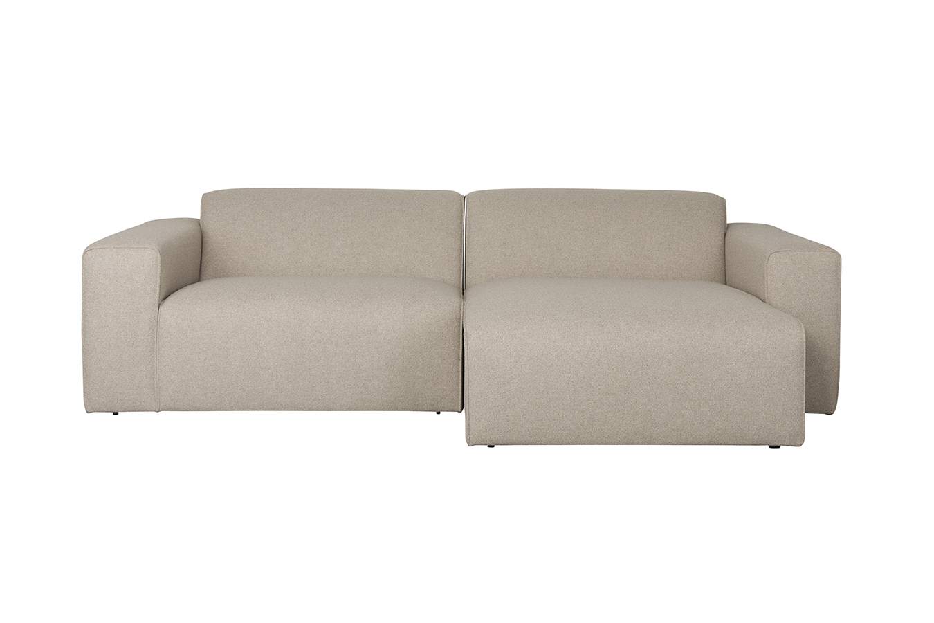 Zuiver Milka čalúnená sedačka - Béžová, Trojsedačka, Pravá