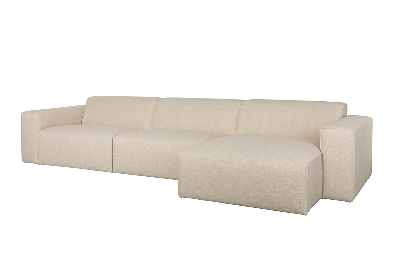 Zuiver Milka čalúnená sedačka - Krémová, Štvorsedačka, Pravá