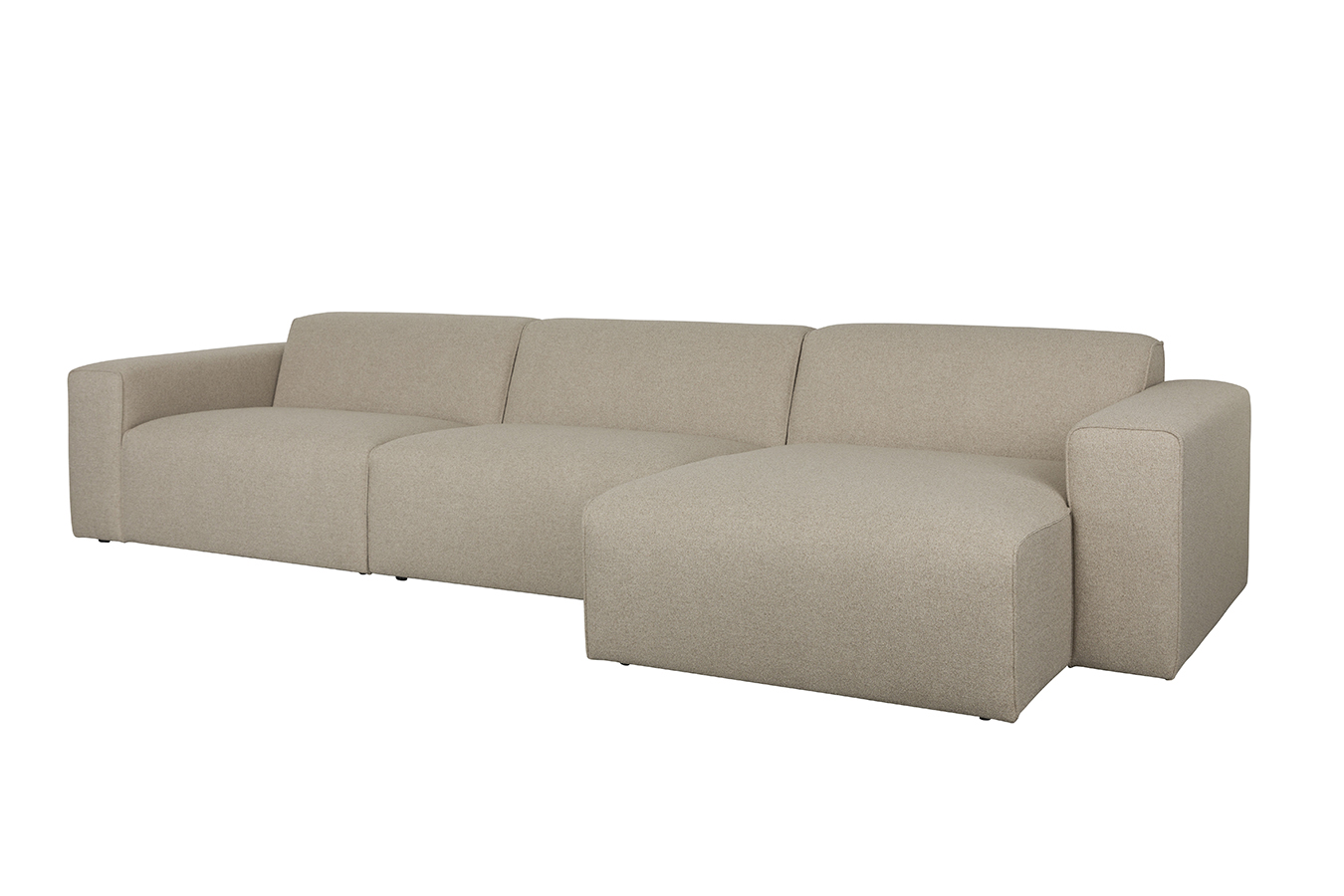 Zuiver Milka čalúnená sedačka - Béžová, Štvorsedačka, Pravá