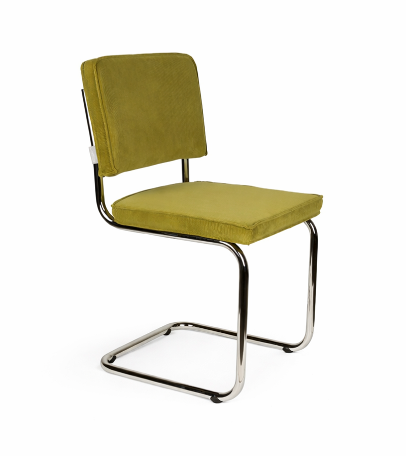 Zuiver Ridge Rib čalúnená stolička - Zelená, Bez podrúčok