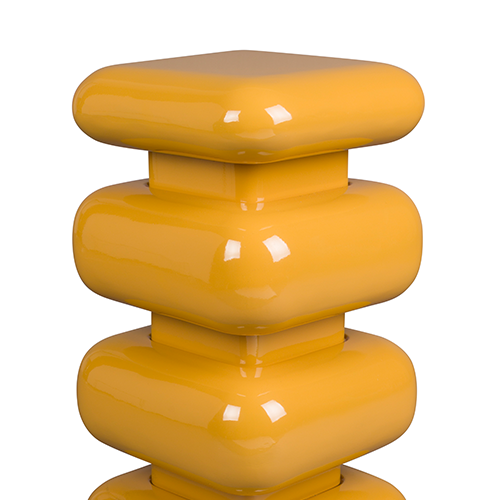 Vrstvený, segmentový dizajn vytvíra unikátnu siluetu