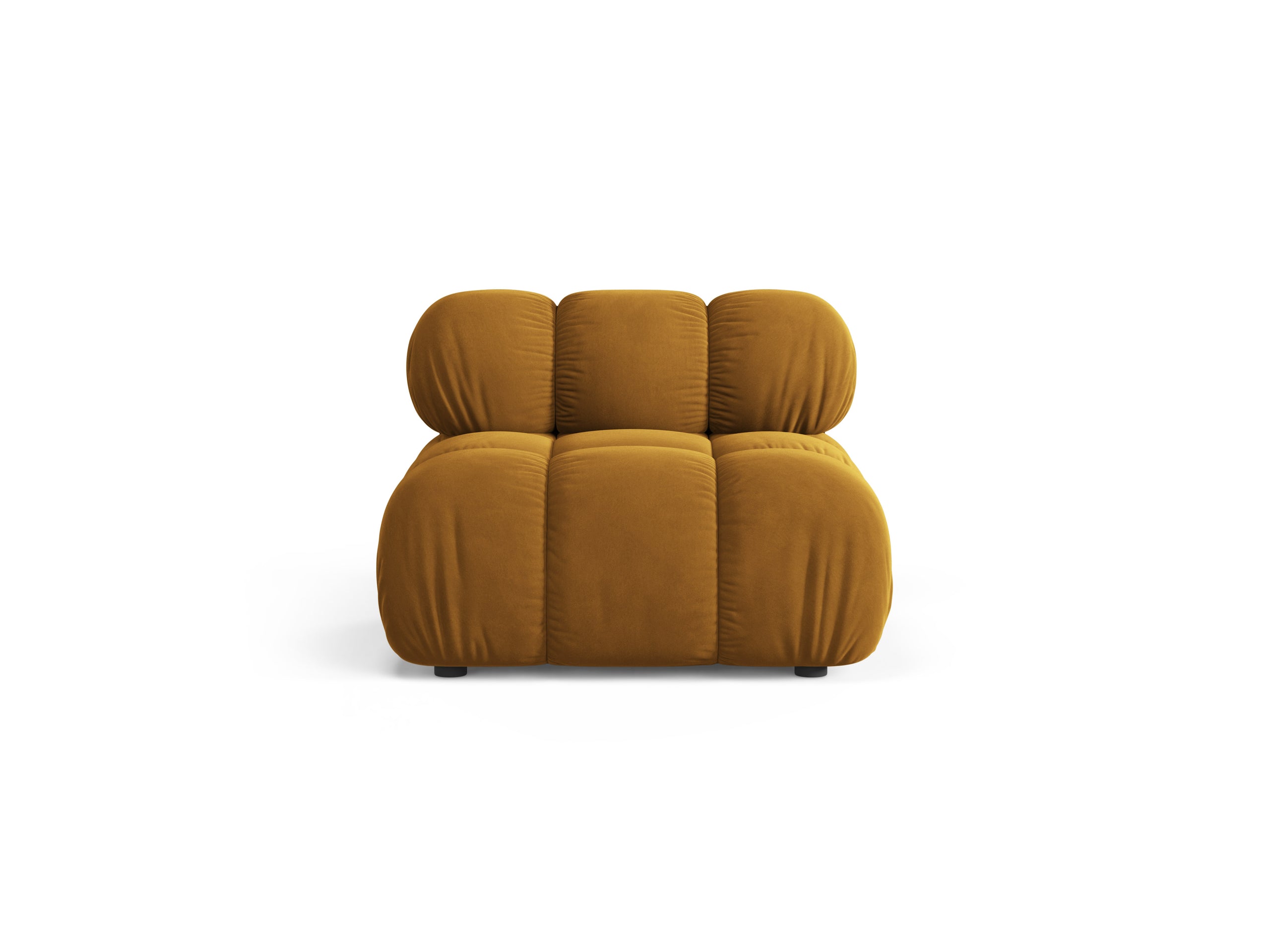 Micadoni Bellis modul sedačky 94 × 94 cm - Zamat Bluvel (Blu68) - Žltá