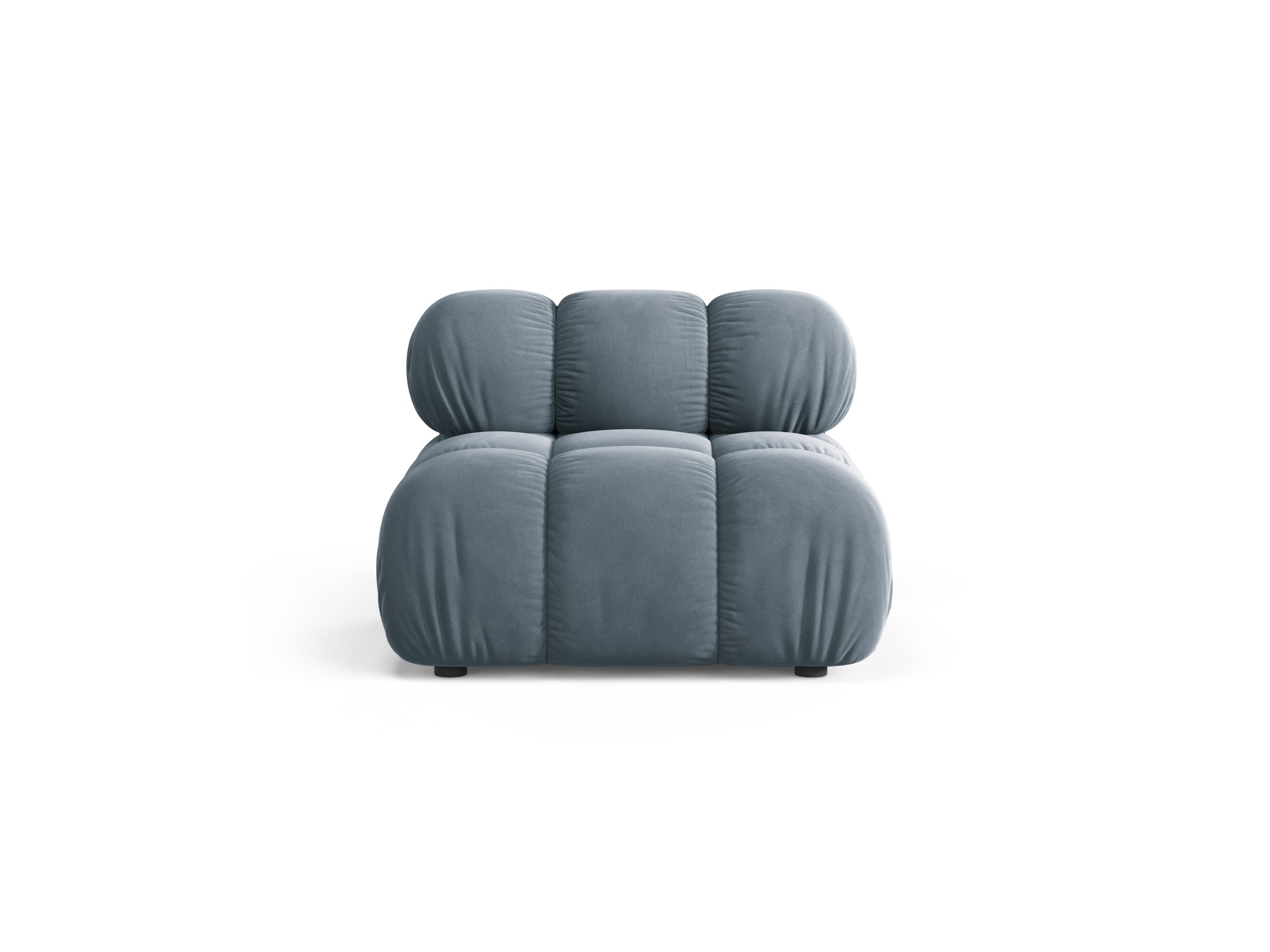 Micadoni Bellis modul sedačky 94 × 94 cm - Zamat Bluvel (Blu06) - Svetlomodrá
