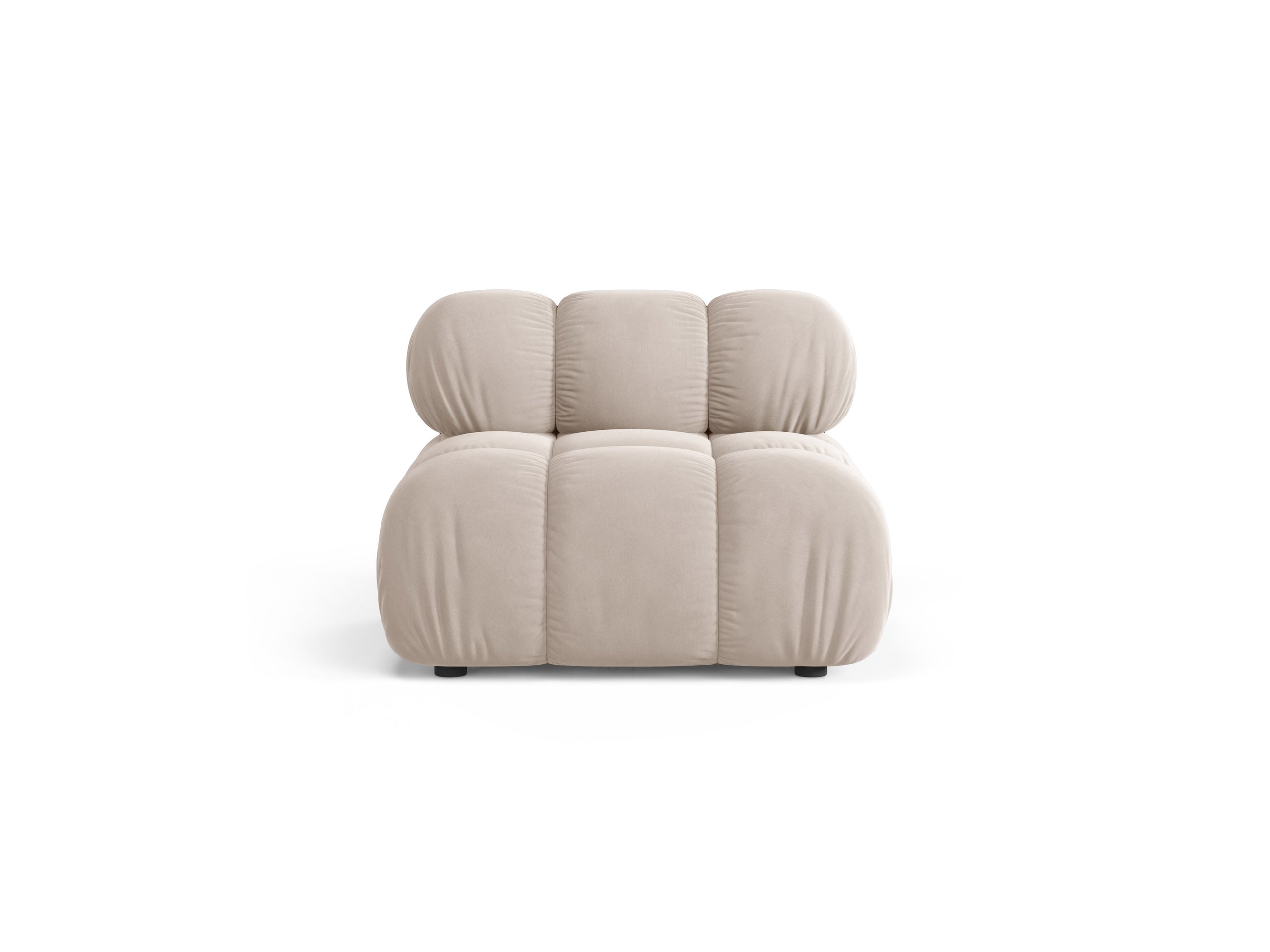 Micadoni Bellis modul sedačky 94 × 94 cm - Zamat Venus (Ven2927) - Svetlobéžová