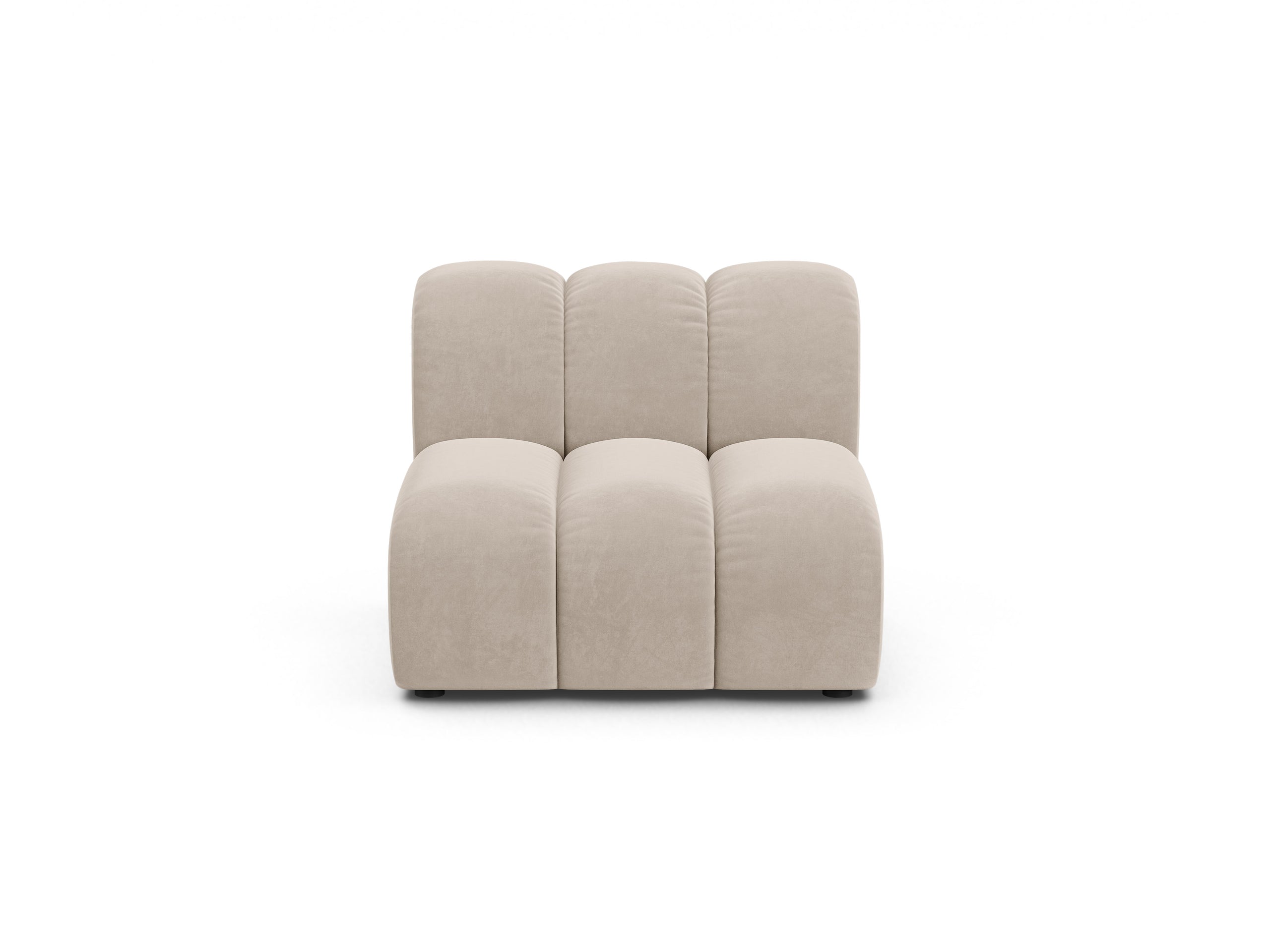 Micadoni Lupine modul sedačky bez podrúčok 92 × 95 cm - Zamat Salvador (Sal1) - Béžová
