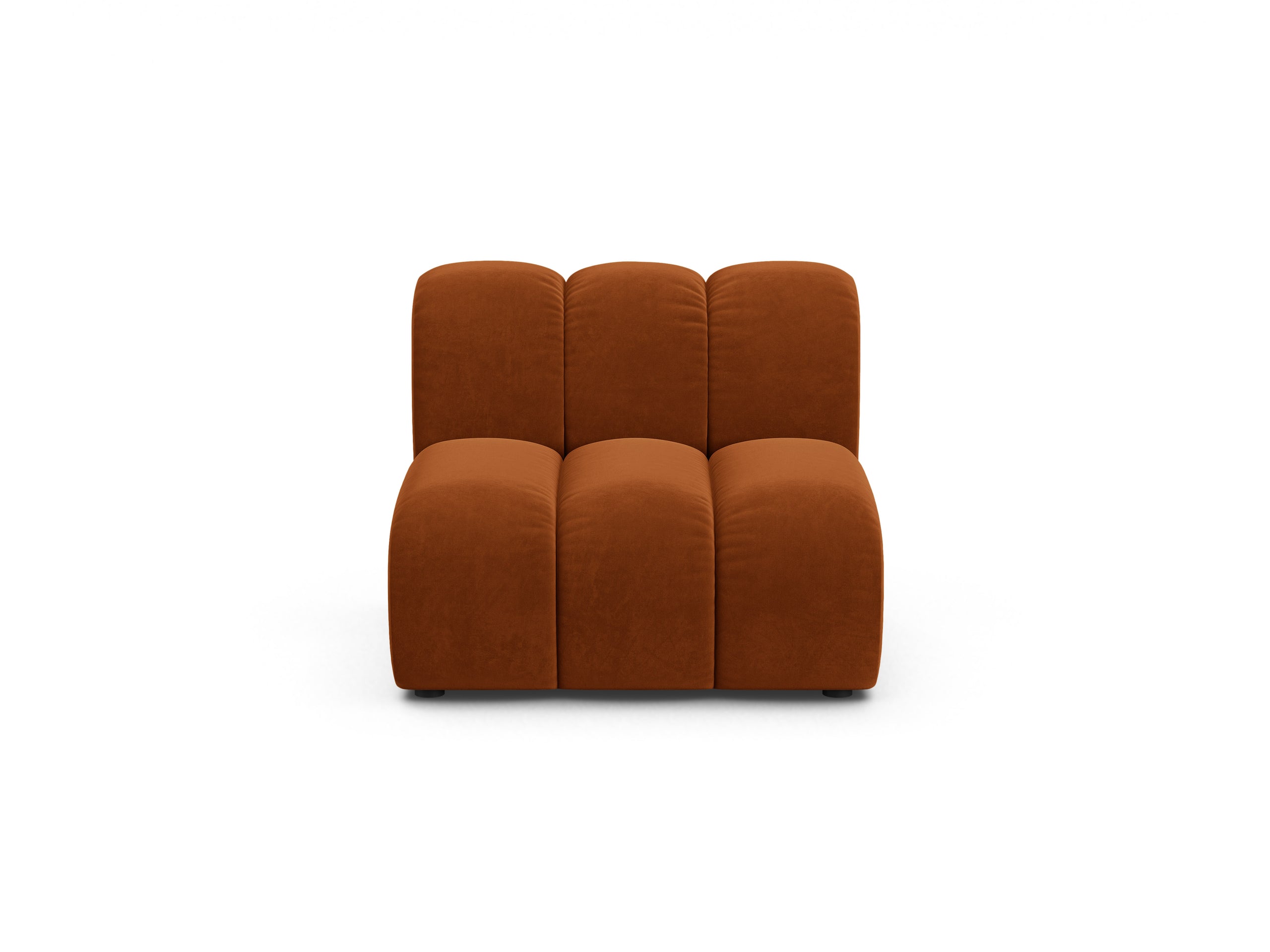 Micadoni Lupine modul sedačky bez podrúčok 92 × 95 cm - Zamat Salvador (Sal14) - Terakotová