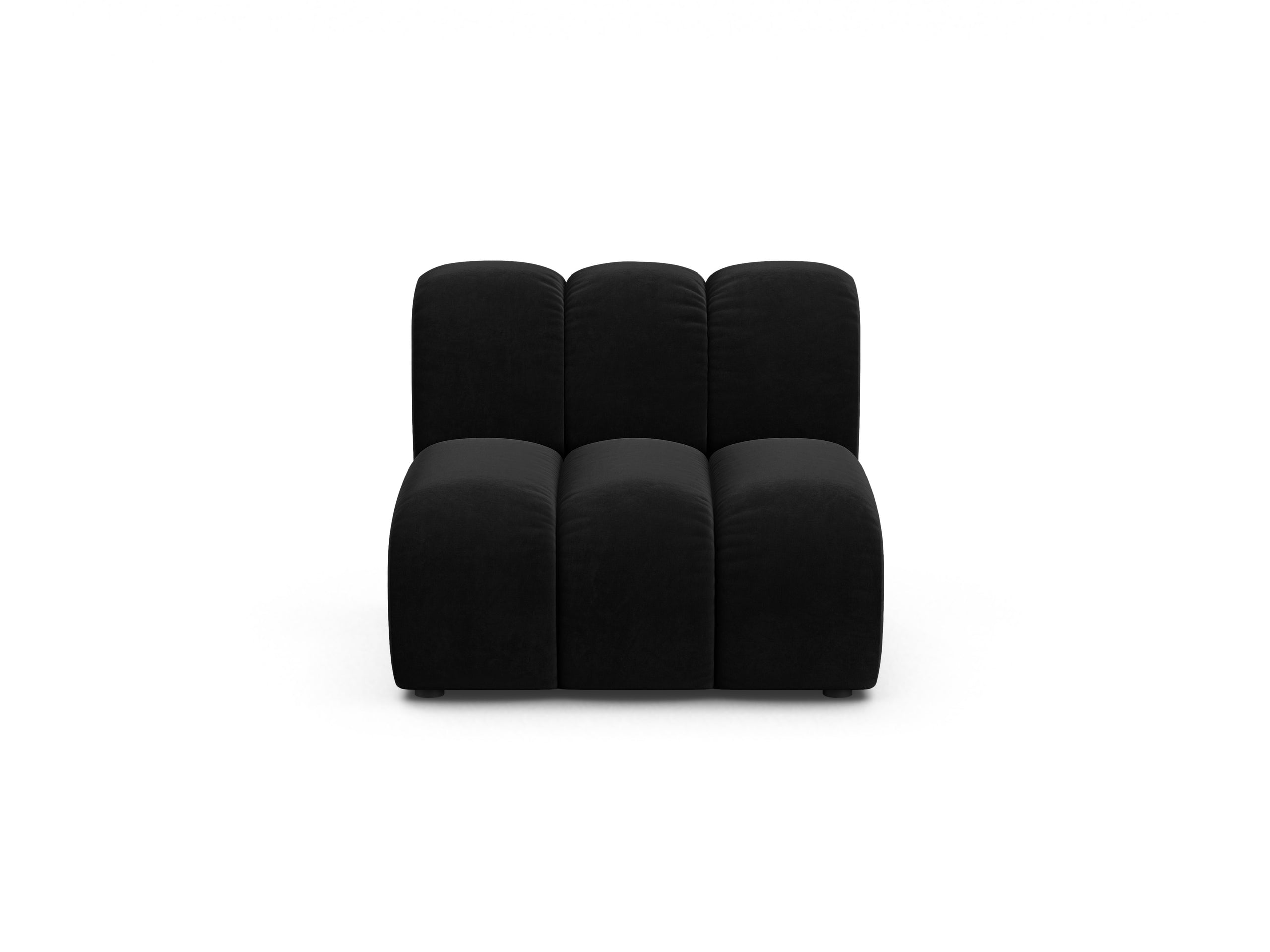 Micadoni Lupine modul sedačky bez podrúčok 92 × 95 cm - Zamat Salvador (Sal19) - Čierna