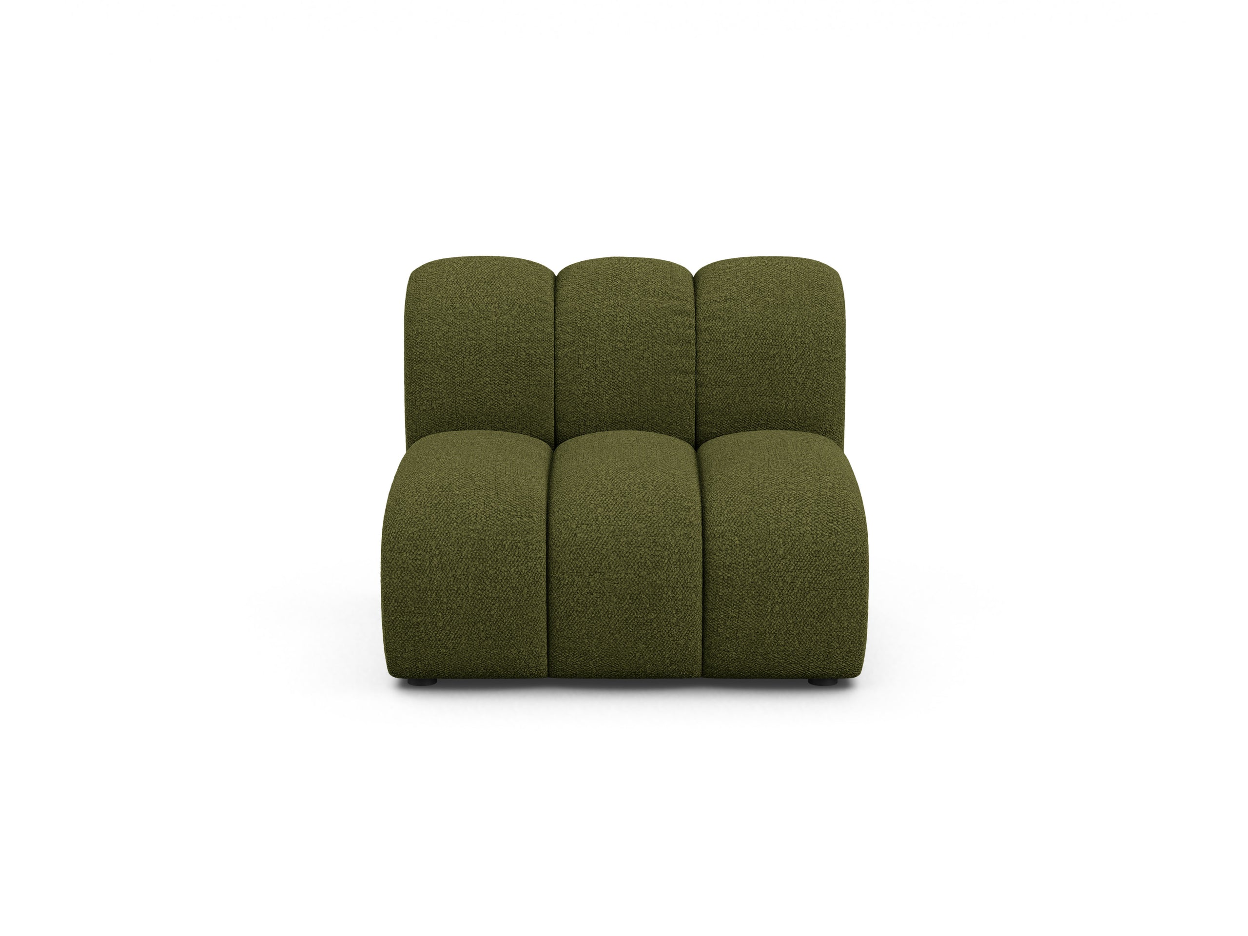 Micadoni Lupine modul sedačky bez podrúčok 92 × 95 cm - Buklé Baloo (Bal2090) - Tmavá olivovozelená