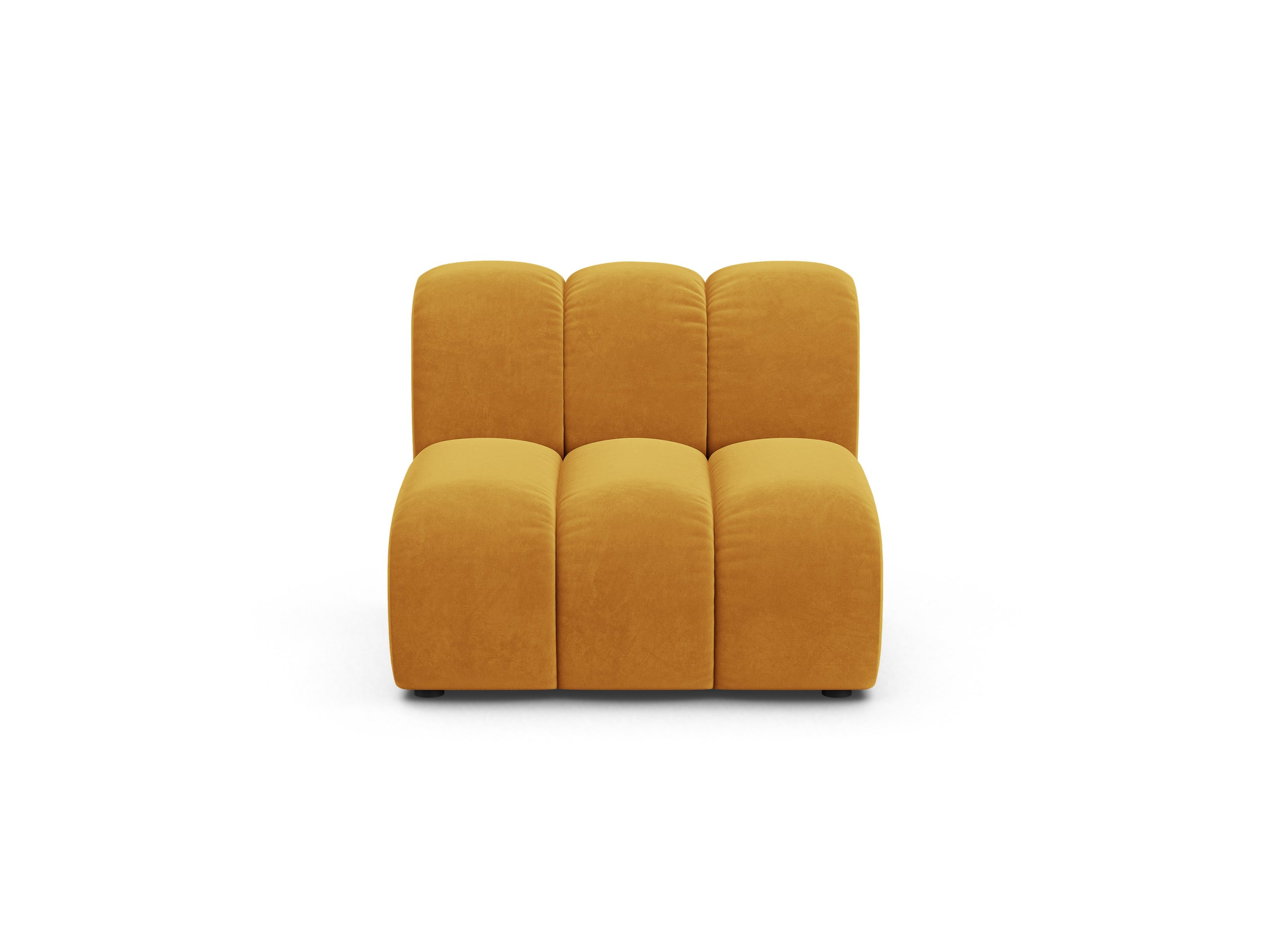 Micadoni Lupine modul sedačky bez podrúčok 92 × 95 cm - Zamat Venus (Ven2917) - Žltá
