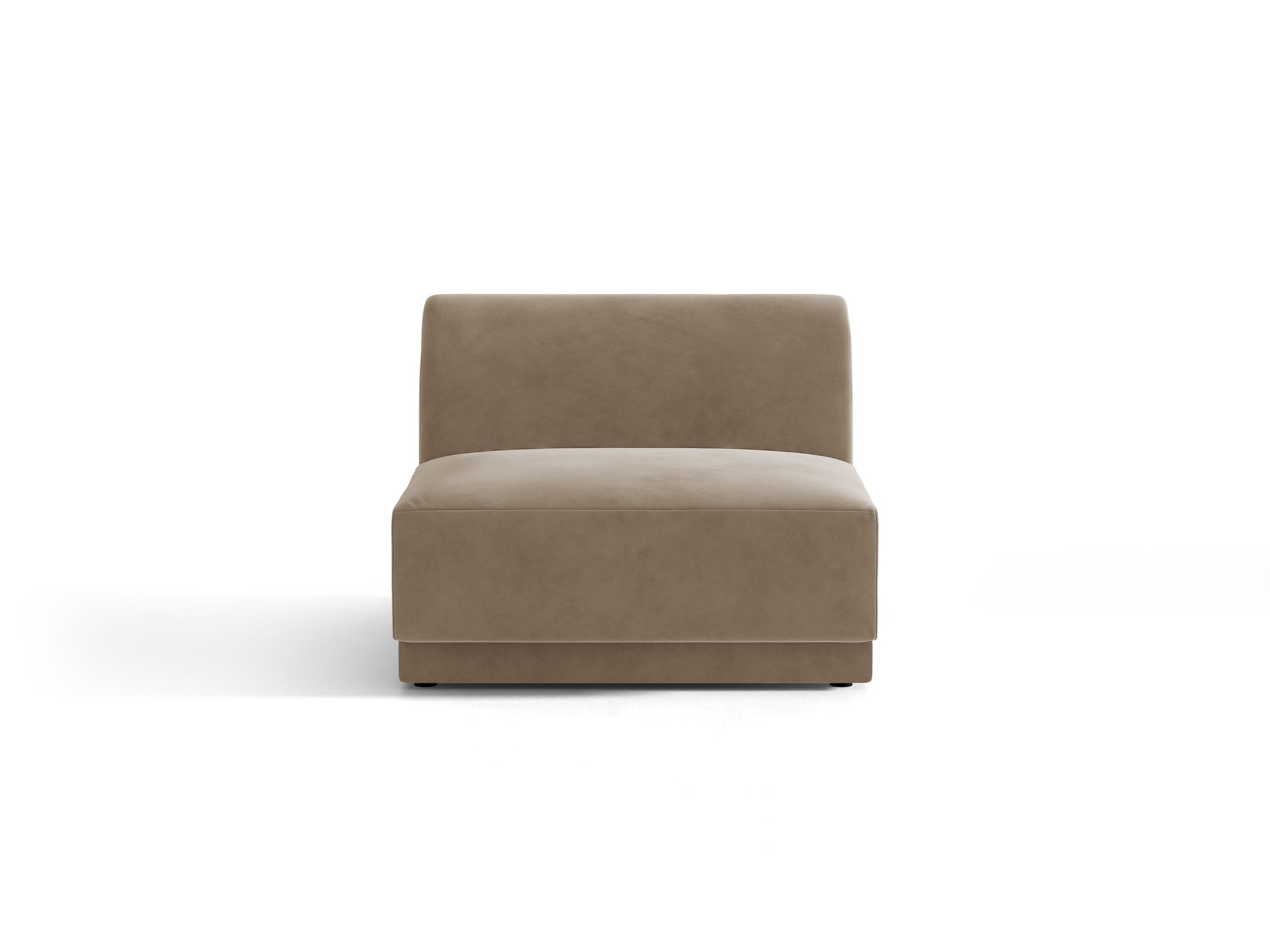 Micadoni Miley modul sedačky 75 × 90 cm - Zamat Bluvel (Blu40) - Kapučínová