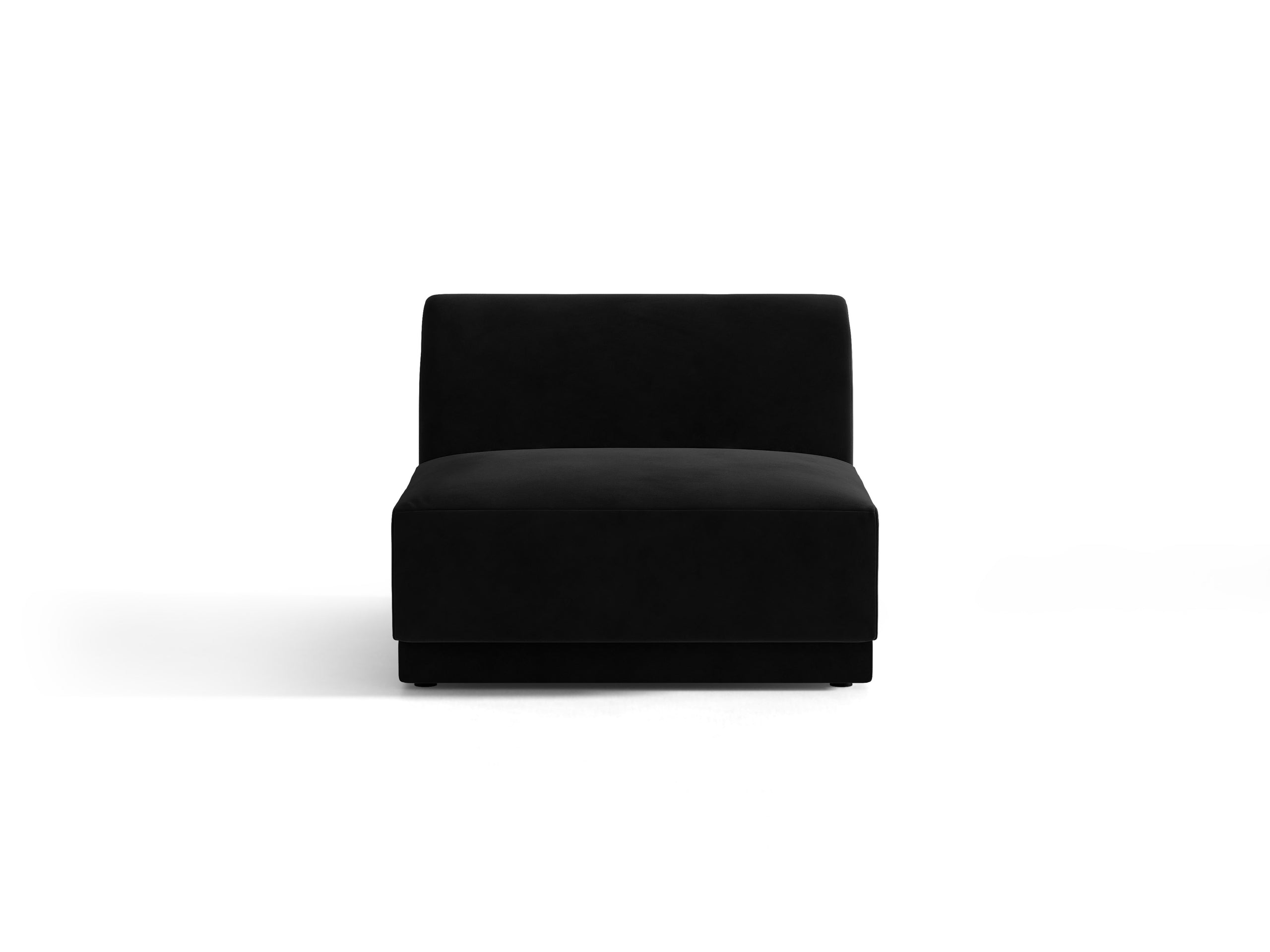 Micadoni Miley modul sedačky 75 × 90 cm - Zamat Bluvel (Blu19) - Čierna