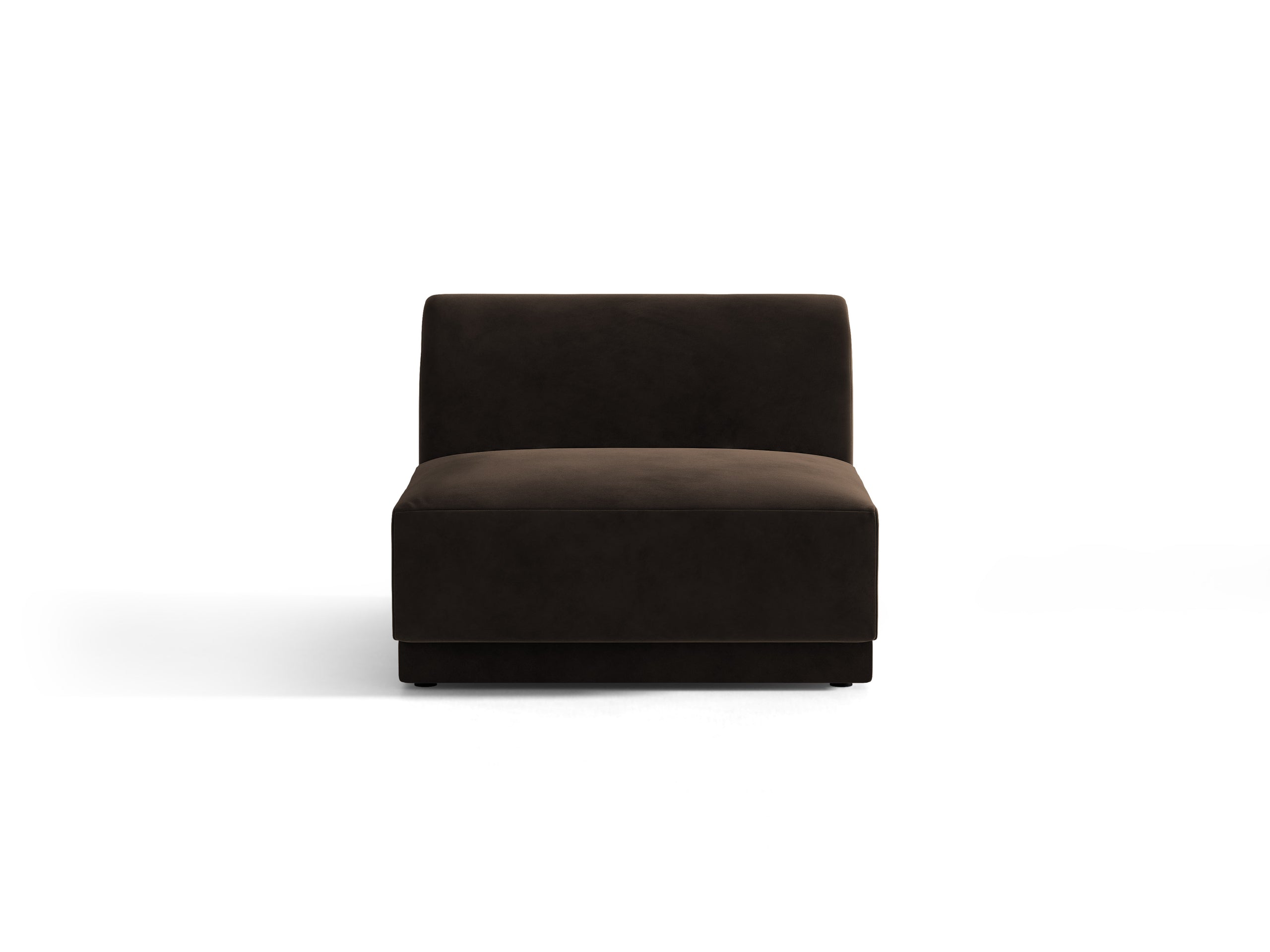 Micadoni Miley modul sedačky 75 × 90 cm - Zamat Bluvel (Blu48) - Tmavohnedá