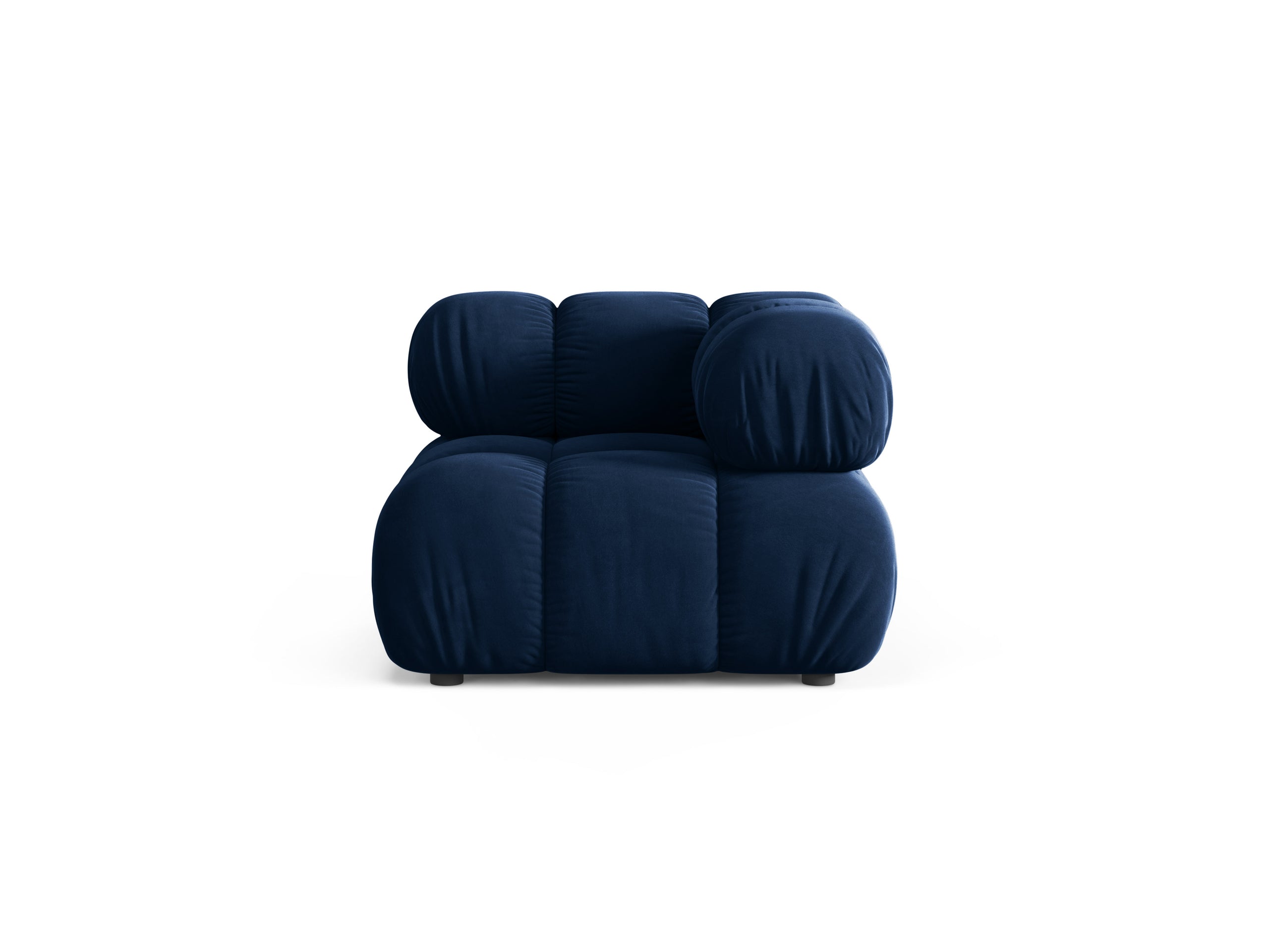 Micadoni Bellis rohový modul sedačky 94 × 94 cm - Zamat Bluvel (Blu86) - Kráľovská modrá