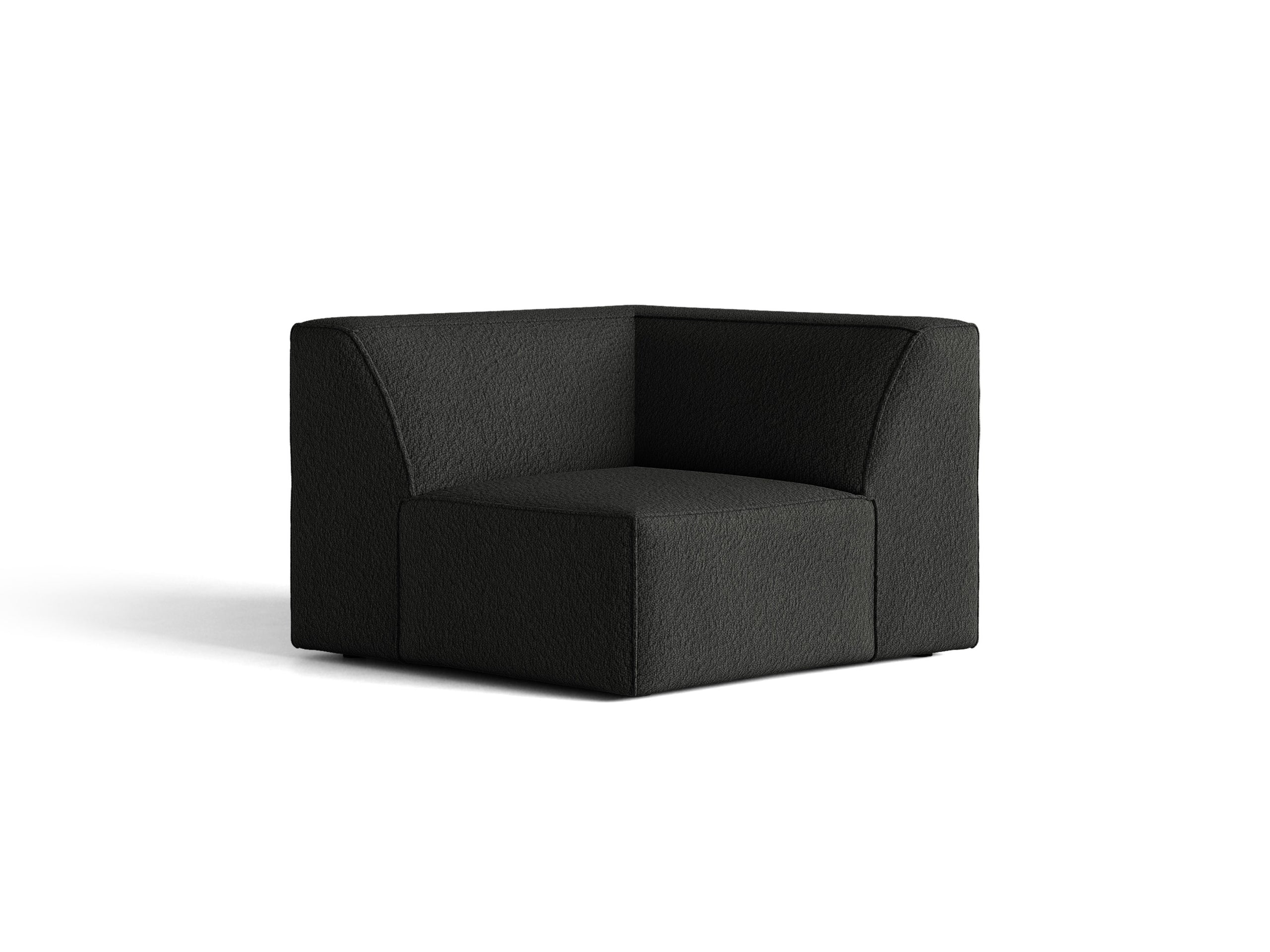 Micadoni Jodie rohový modul sedačky 99 × 99 cm - Buklé Baloo (Bal2082) - Čierna