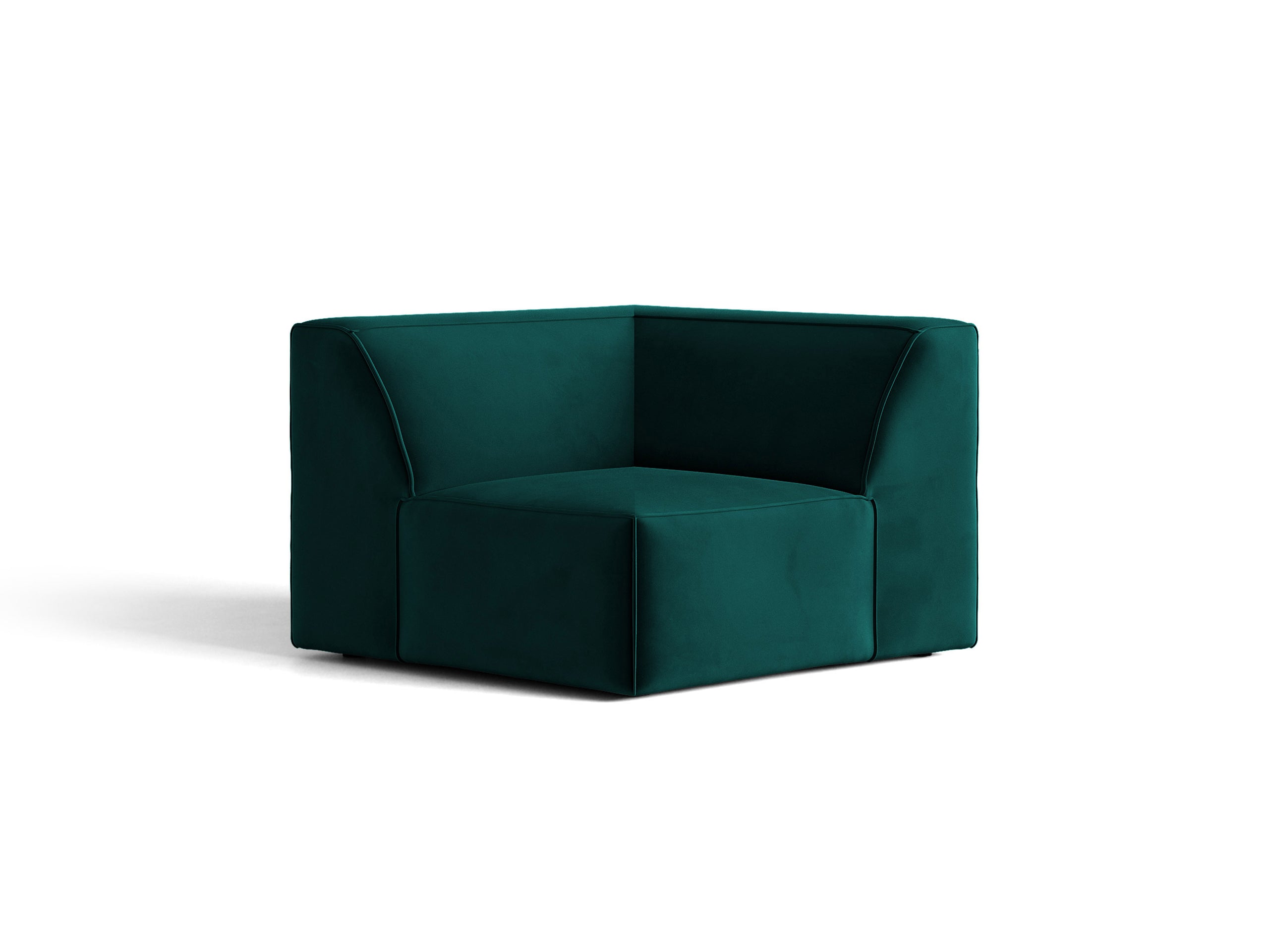 Micadoni Jodie rohový modul sedačky 99 × 99 cm - Zamat Venus (Ven2911) - Tmavá petrolejová