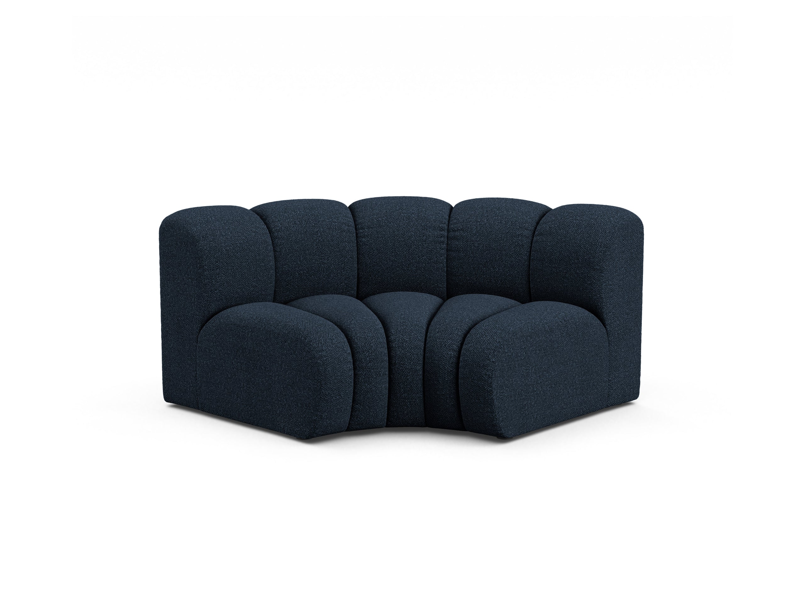 Micadoni Lupine rohový modul sedačky 185 × 95 cm - Buklé Baloo (Bal2088) - Tmavomodrá