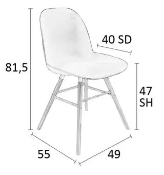 Zuiver Albert Kuip Chair dizajnová stolička 12