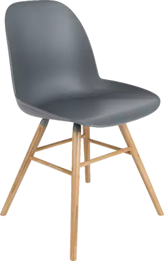 Zuiver Albert Kuip Chair dizajnová stolička - Tmavosivá
