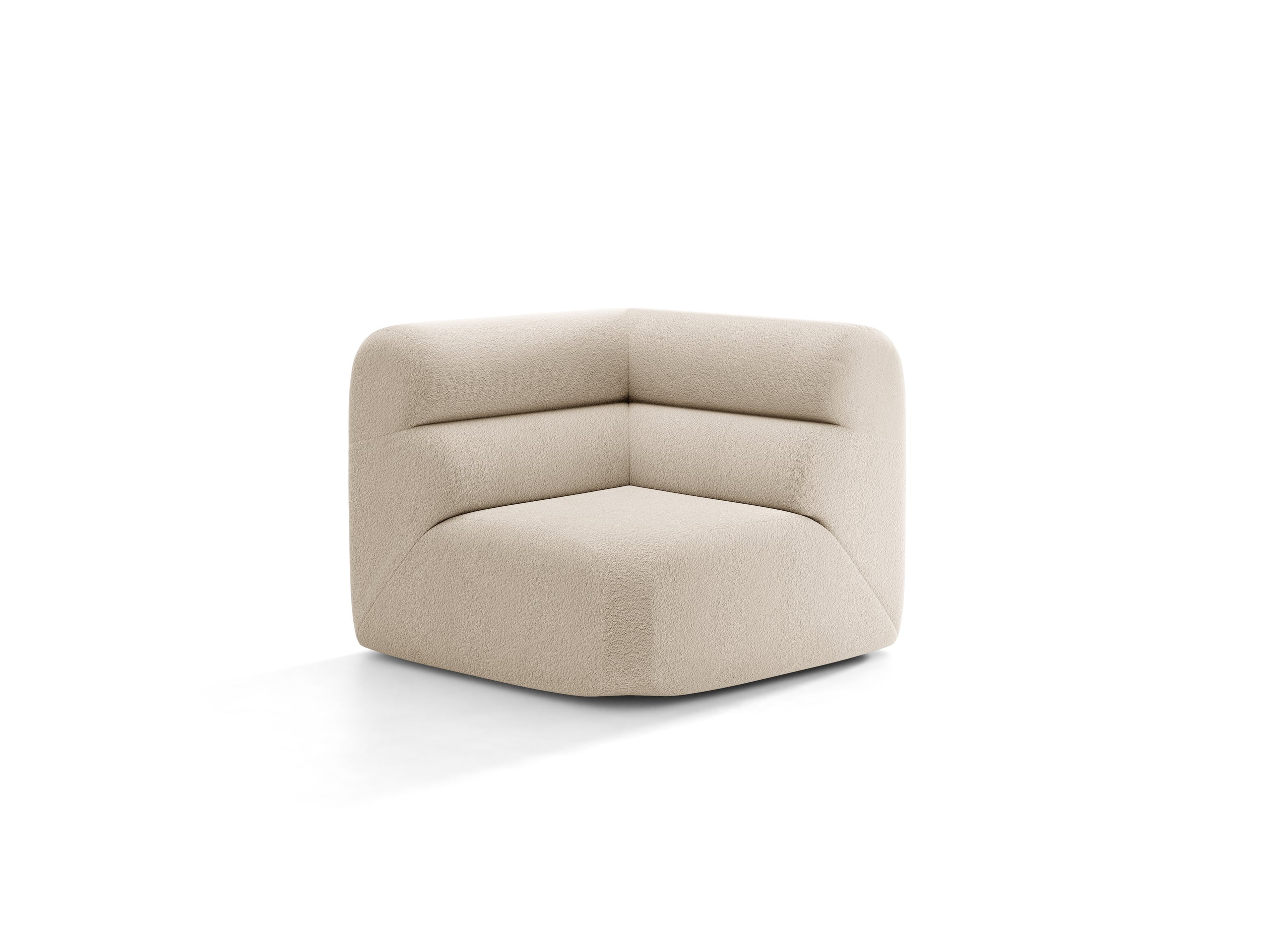 Micadoni Neo rohový modul sedačky 100 × 100 cm - Buklé Baloo (Bal2074) - Béžová