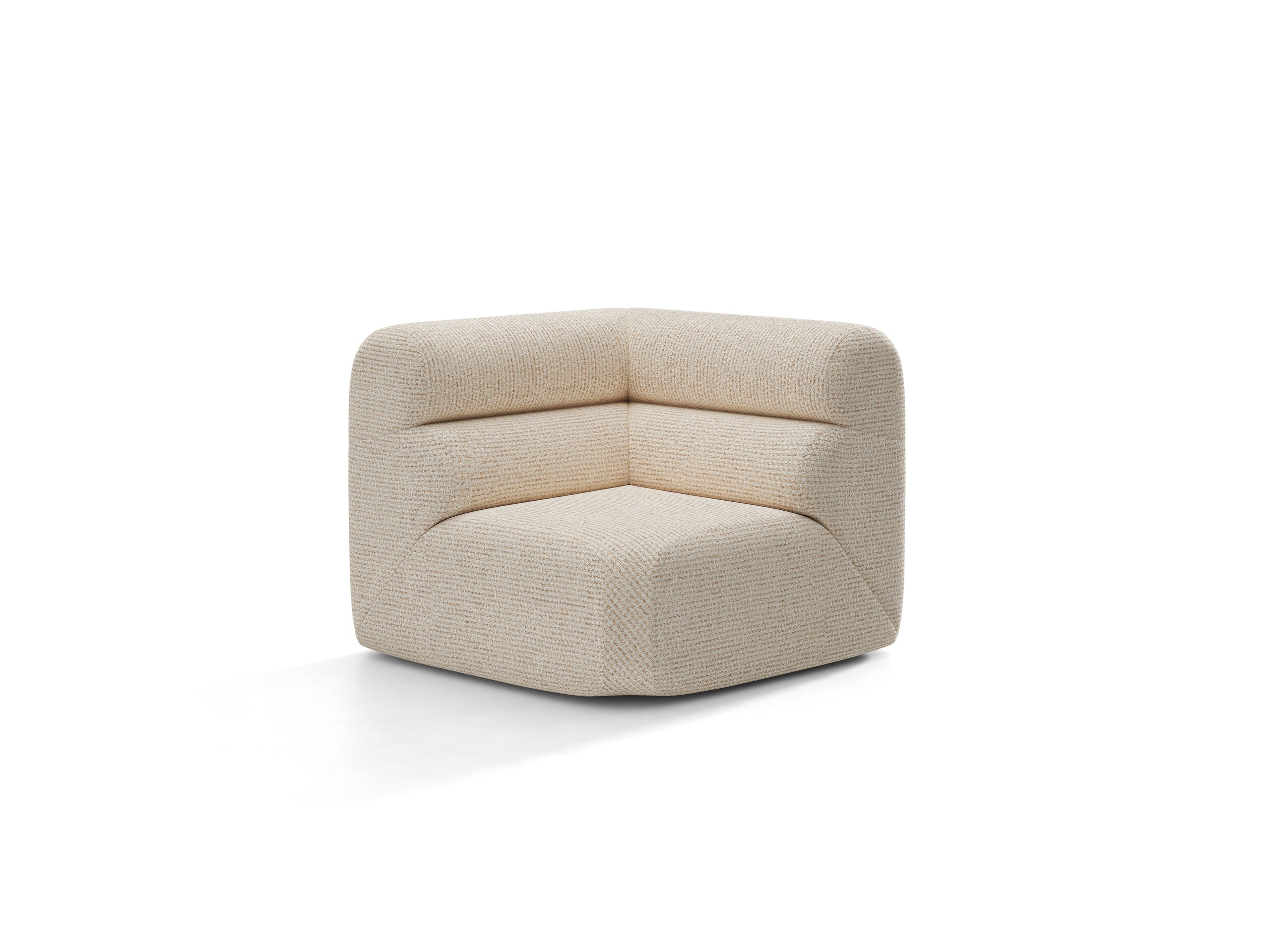 Micadoni Neo rohový modul sedačky 100 × 100 cm - Ženilka SILENCIO (Sil06) - Svetlobéžová