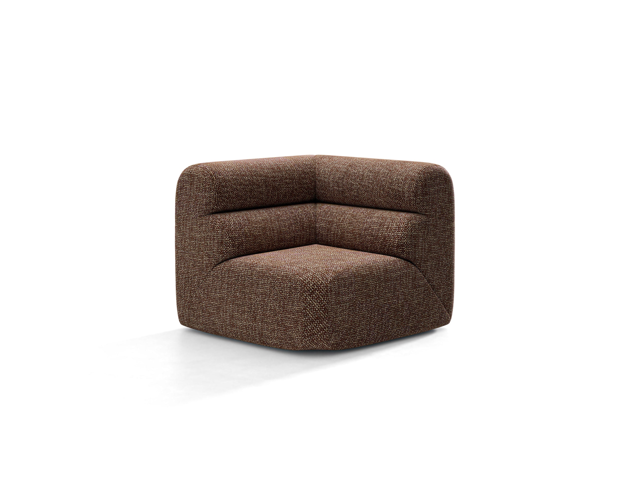 Micadoni Neo rohový modul sedačky 100 × 100 cm - Ženilka SILENCIO (Sil27) - Hnedá