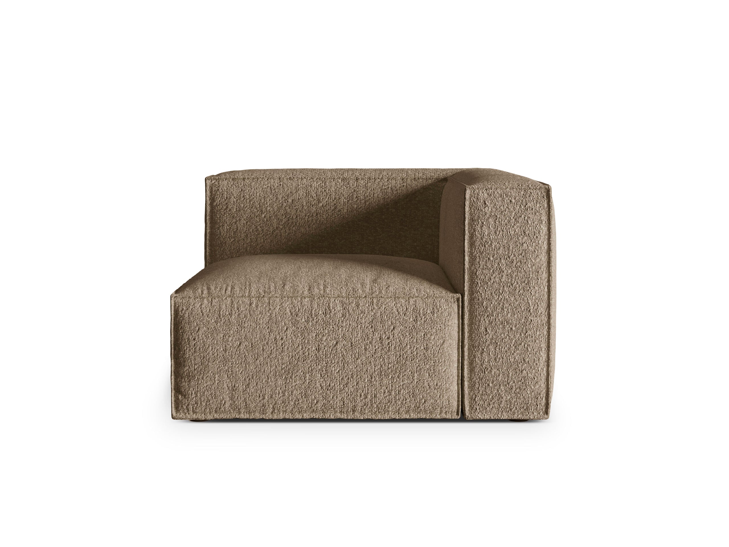 Micadoni Nuria rohový modul sedačky 110 × 110 cm - Buklé Monet (Moncap) - Kapučínová