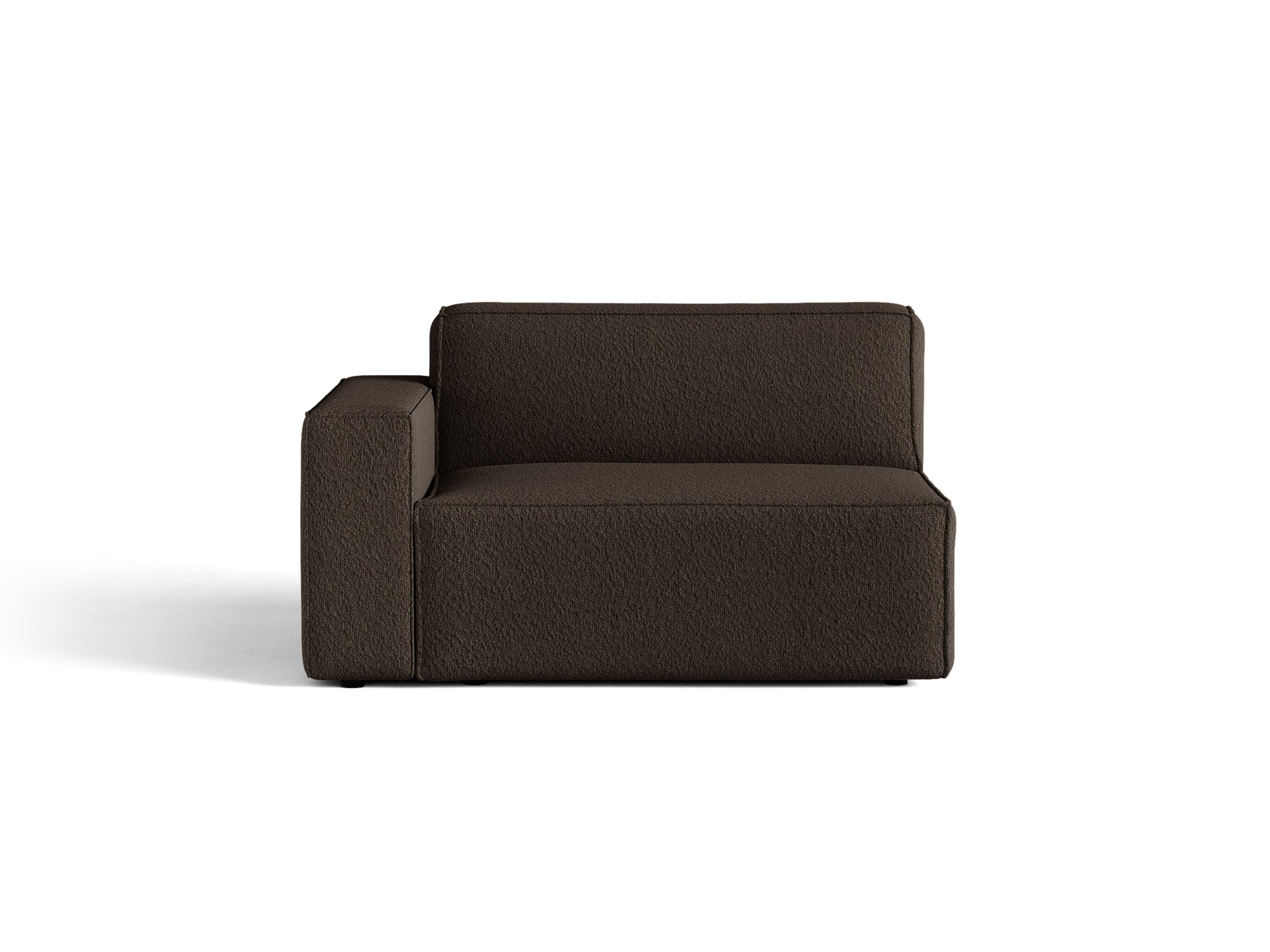 Micadoni Jodie modul sedačky s podrúčkou 122 × 99 cm - Buklé Baloo (Bal2081) - Hnedá - Ľavé prevedenie
