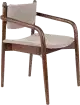 Dutchbone Torrance drevená stolička - S podrúčkami