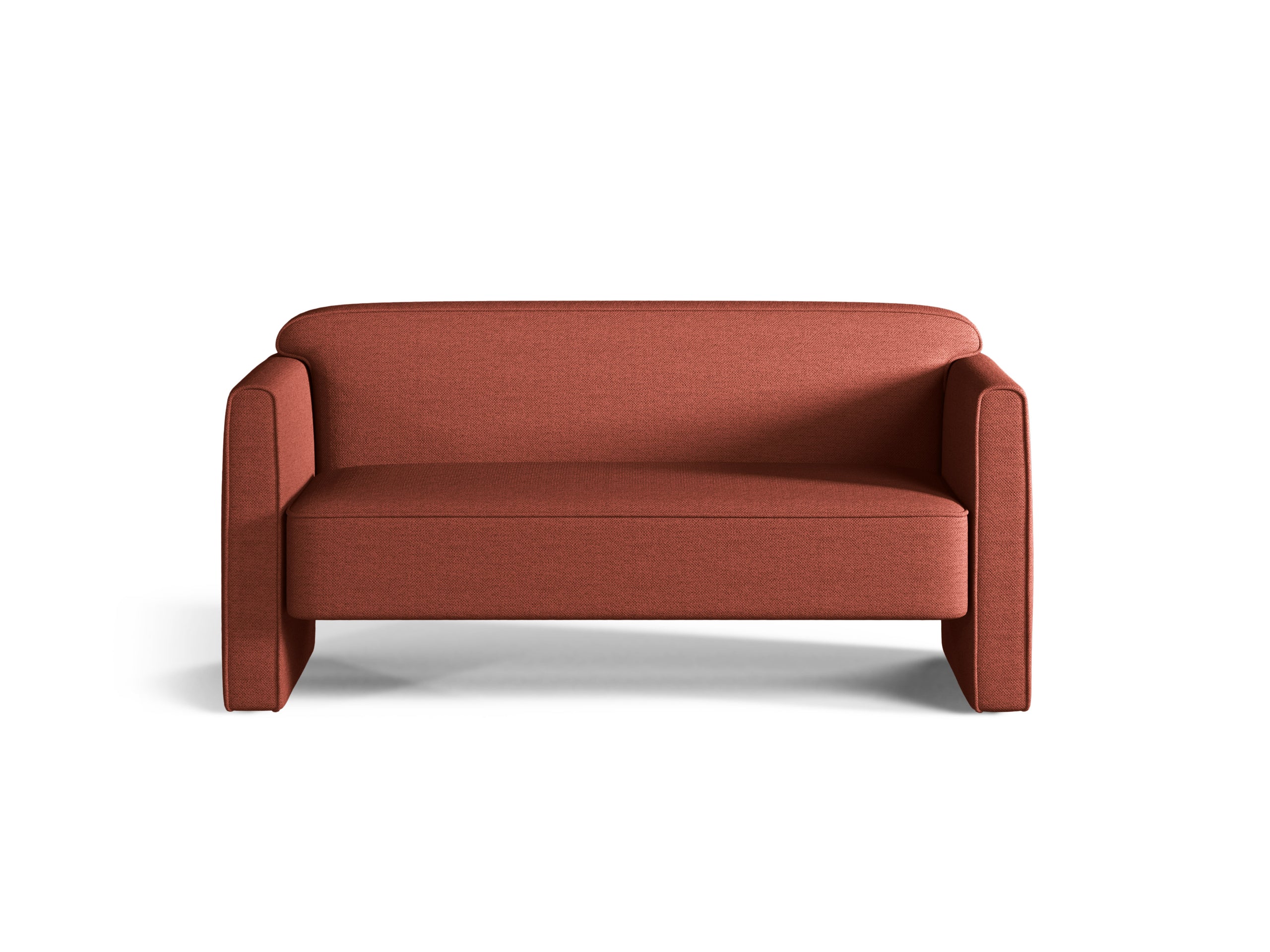 Micadoni Abby dvojmiestna pohovka 140 × 80 cm - Štrukturovaná látka Heritage (Her ter) - Terakotová