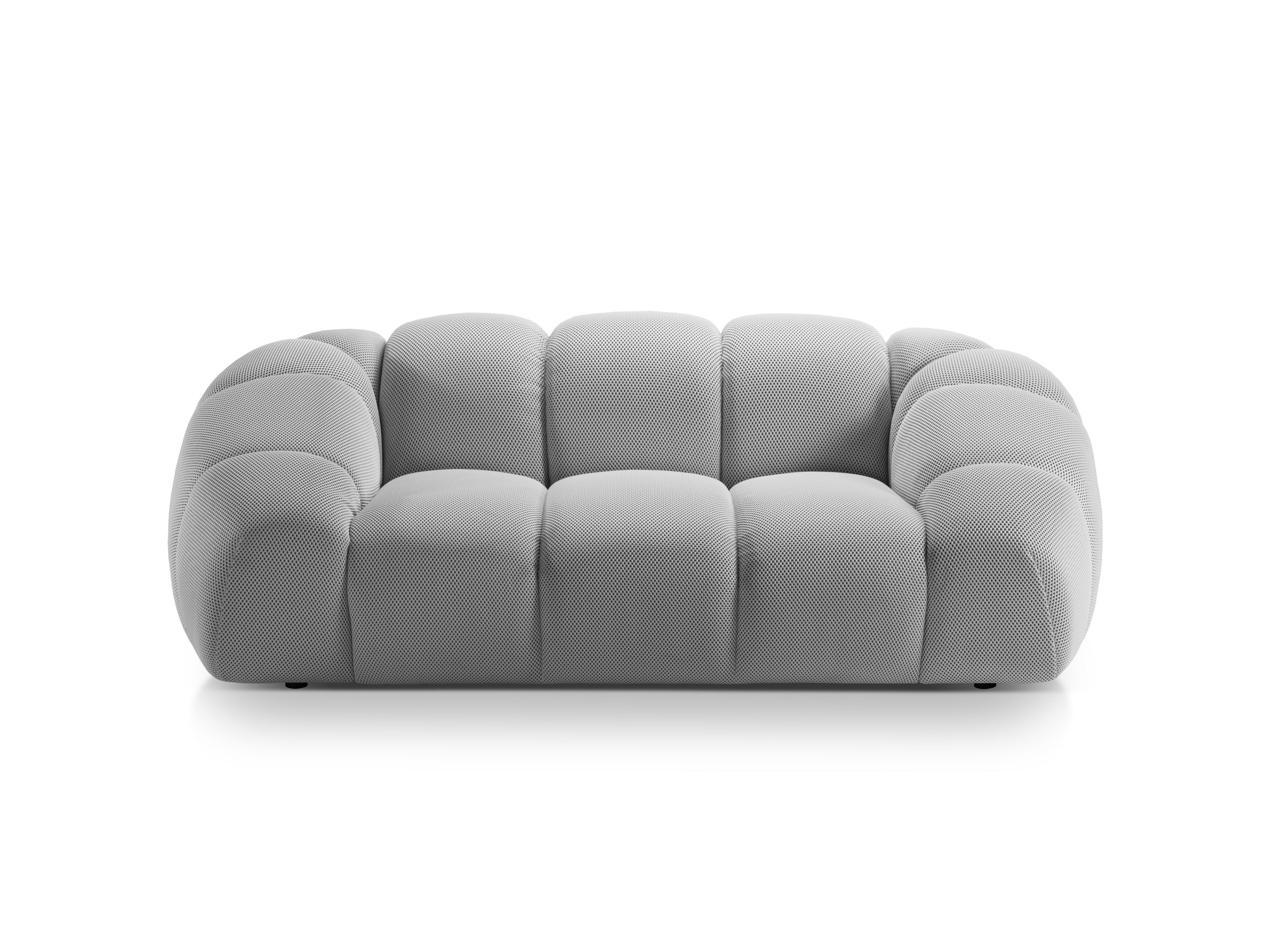 Micadoni Diana dvojmiestna pohovka 214 × 114 cm - 3D látka Sonic (Son05) - Strieborná