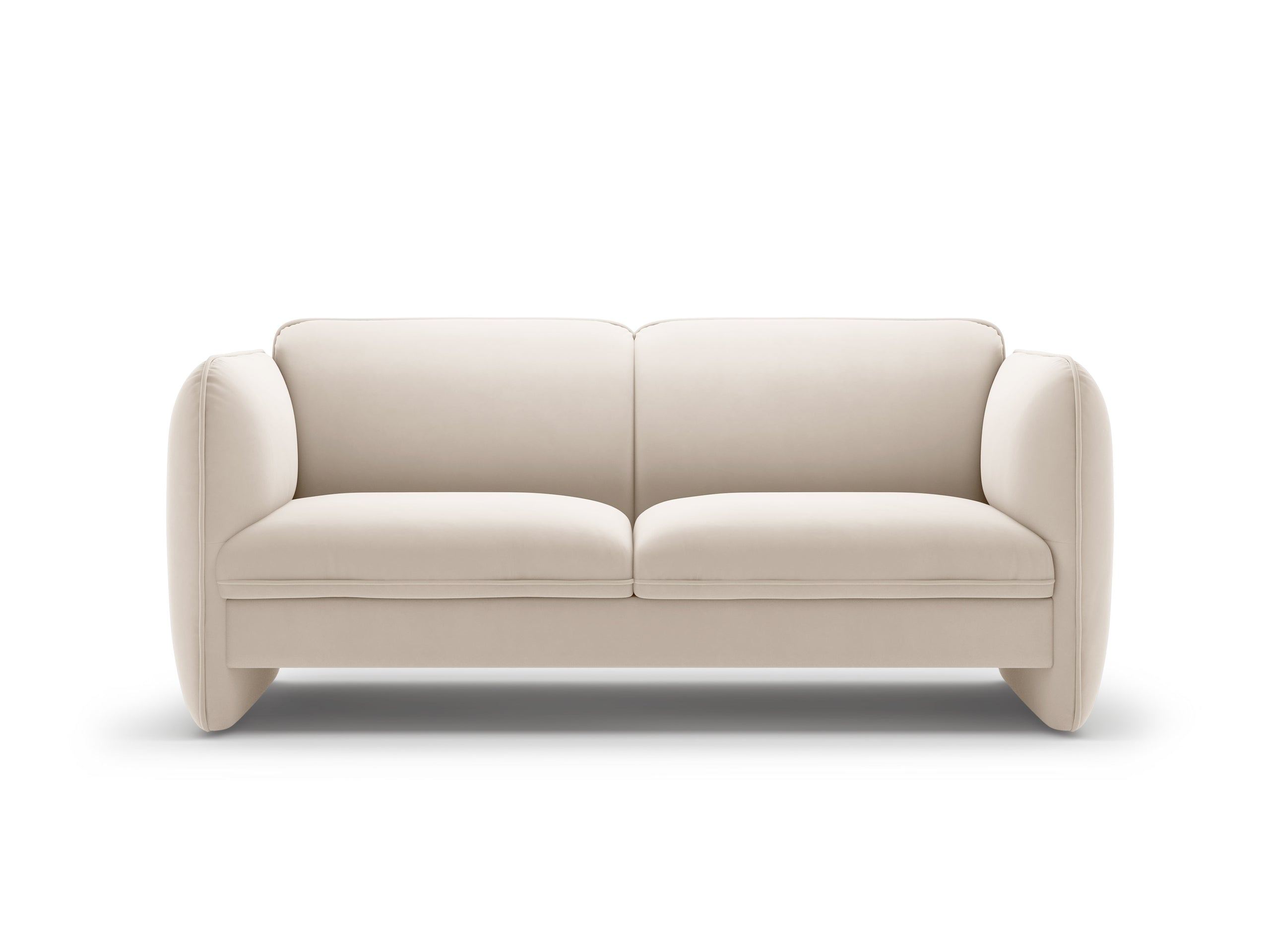 Micadoni Georgia dvojmiestna pohovka 168 × 90 cm - Zamat Magic Velvet (Ma2256) - Slonovinová