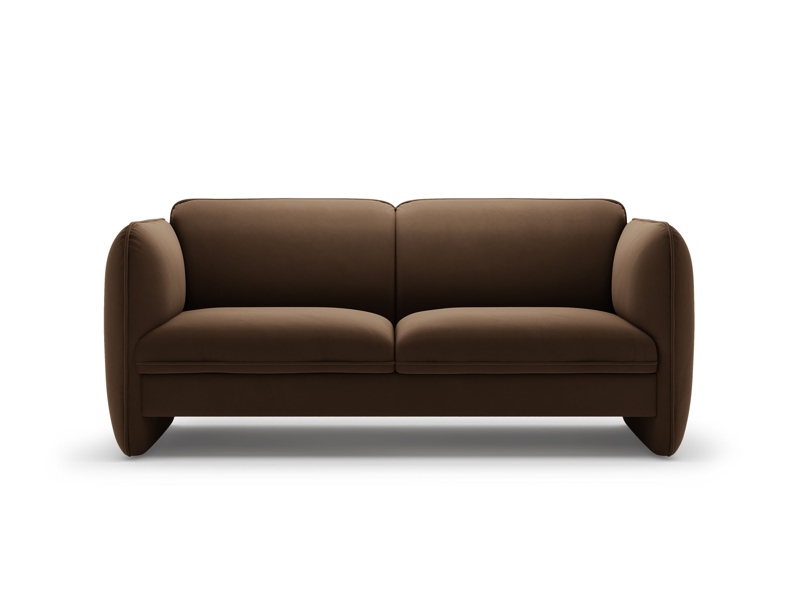 Micadoni Georgia dvojmiestna pohovka 168 × 90 cm - Zamat Magic Velvet (Ma2299) - Čokoládová