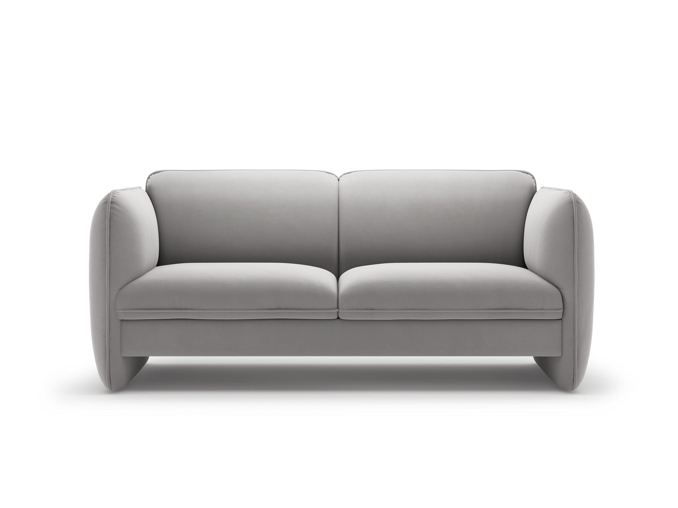 Micadoni Georgia dvojmiestna pohovka 168 × 90 cm - Zamat Magic Velvet (Ma2239) - Svetlosivá
