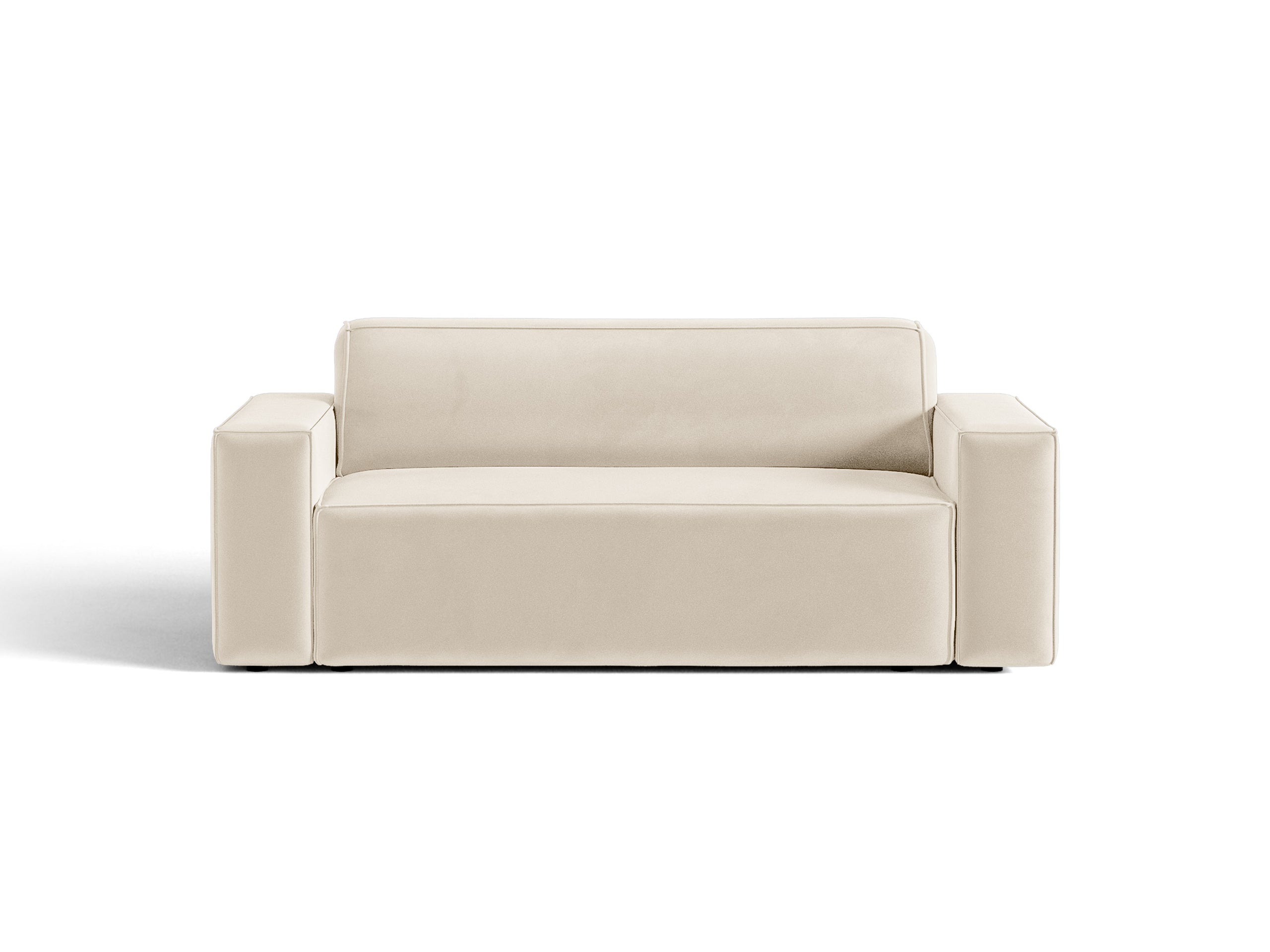 Micadoni Jodie dvojmiestna pohovka 175 × 99 cm - Zamat Bluvel (Blu22) - Svetlobéžová