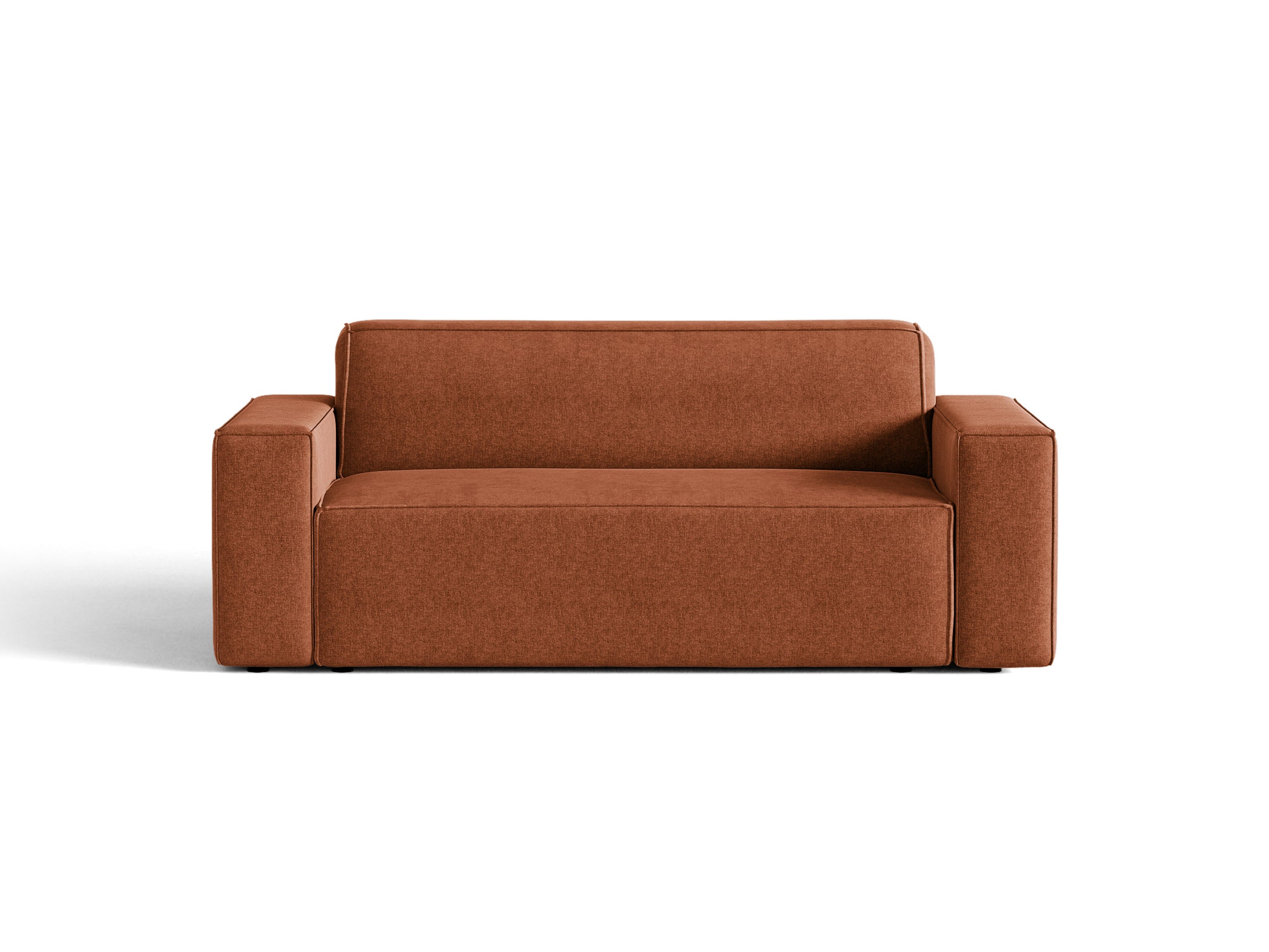 Micadoni Jodie dvojmiestna pohovka 175 × 99 cm - Štrukturovaná látka Liberty (Lib9) - Tehlová