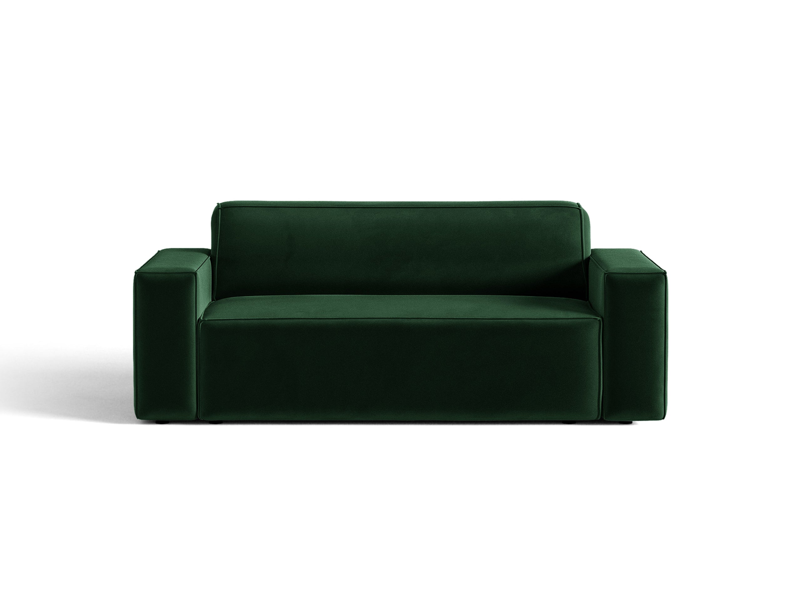 Micadoni Jodie dvojmiestna pohovka 175 × 99 cm - Zamat Bluvel (Blu78) - Fľaškovozelená