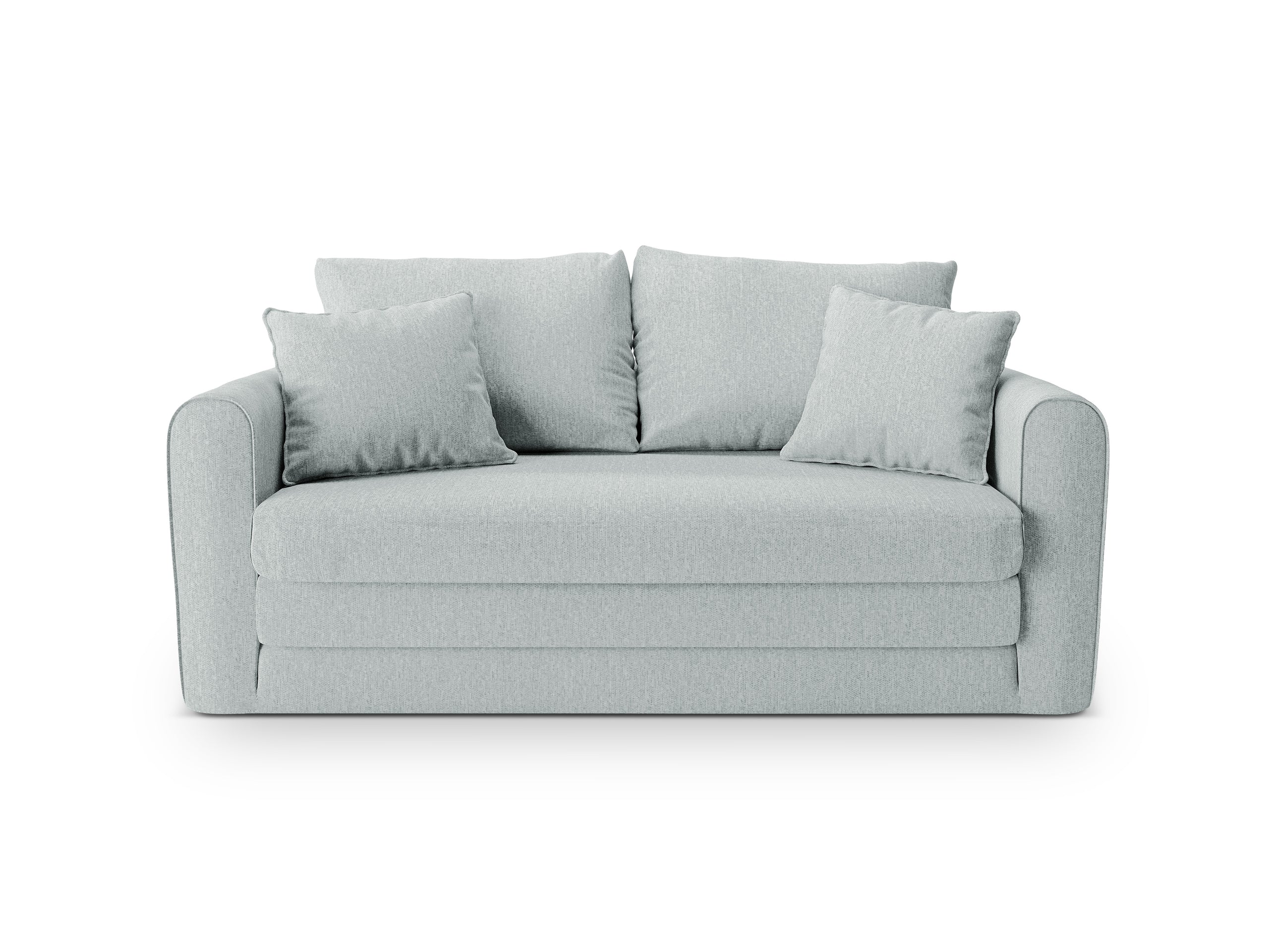 Micadoni Lido rozkladacia dvojmiestna pohovka 158 × 69 cm - Štrukturovaná látka Solid (Sld72) - Mätová - Variant 69x80x158