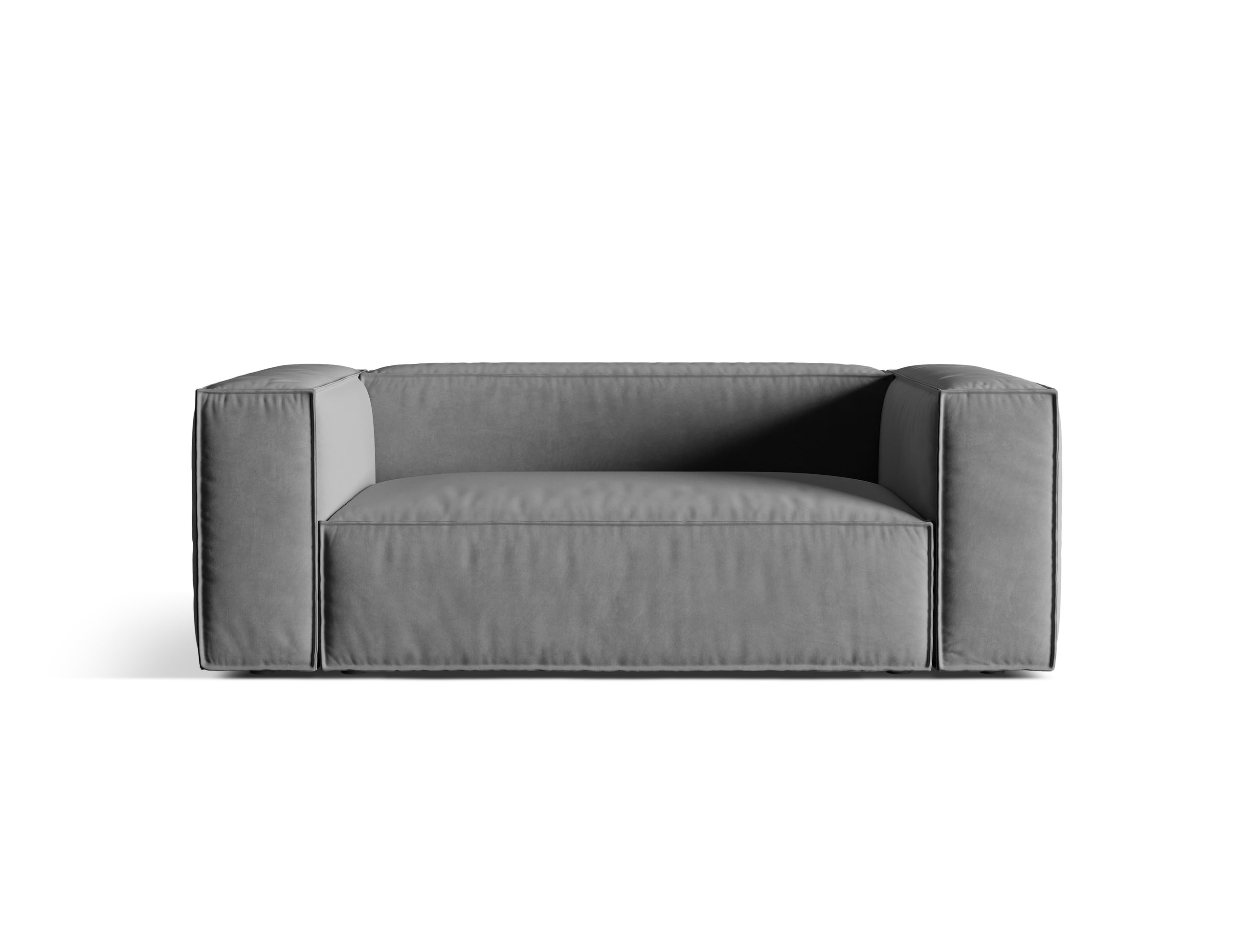 Micadoni Nuria dvojmiestna pohovka 170 × 110 cm - Zamat Paris (Pariste) - Sivá