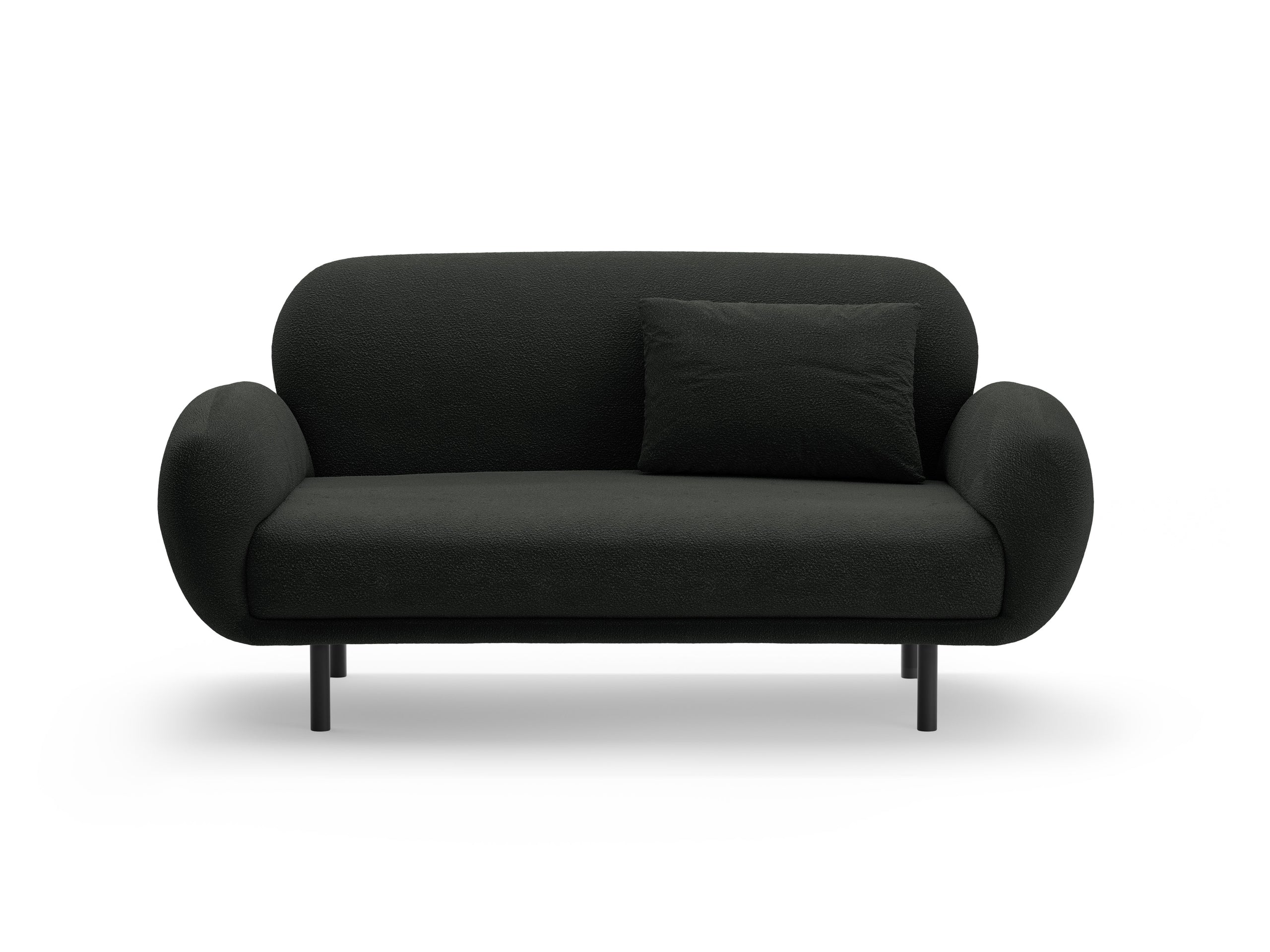 Micadoni Poppy dvojmiestna pohovka 148 × 72 cm - Buklé Baloo (Bal2082) - Čierna