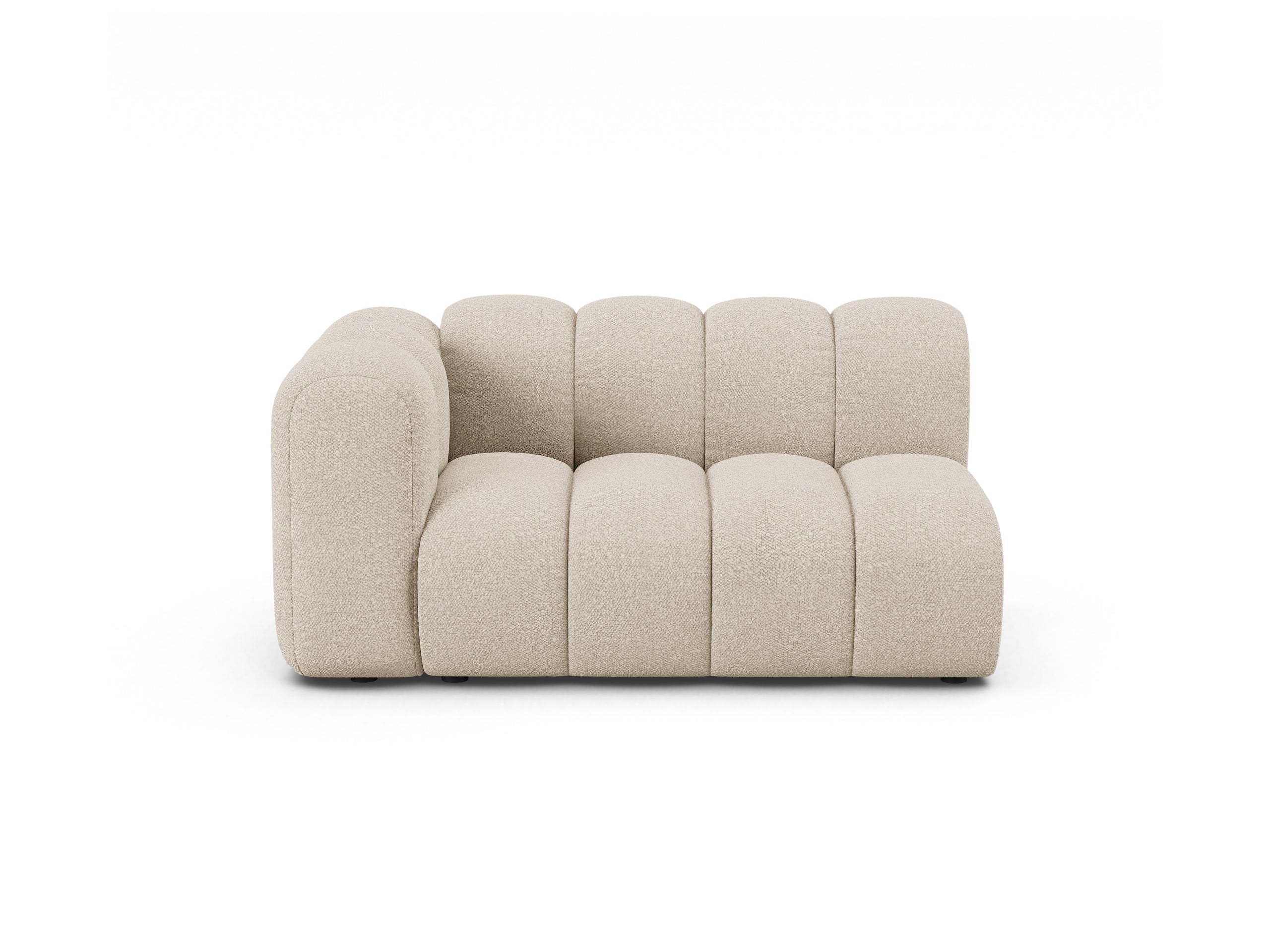 Micadoni Lupine modul sedačky s podrúčkou 145 × 95 cm - Buklé Baloo (Bal2074) - Béžová - Ľavé prevedenie