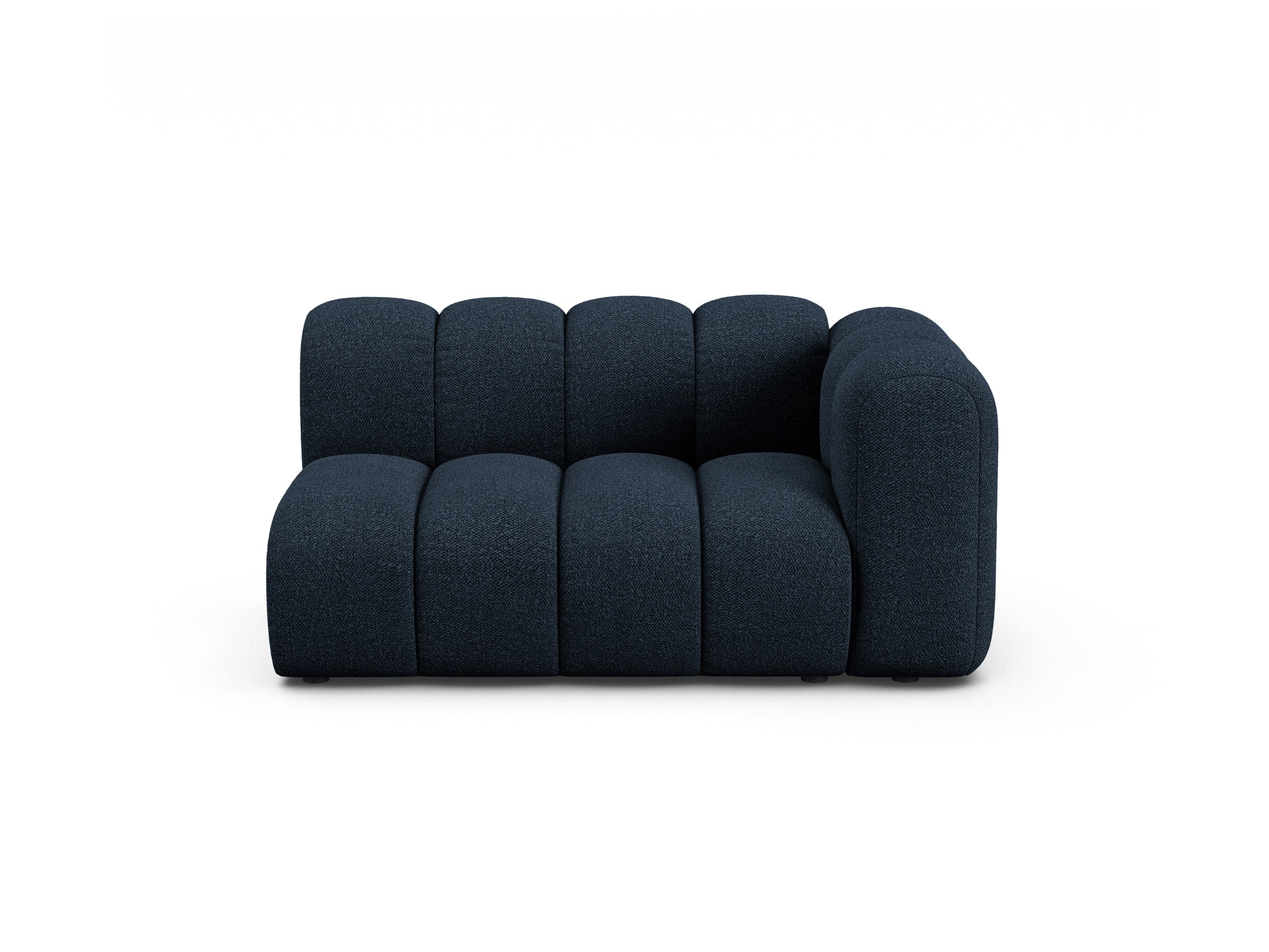 Micadoni Lupine modul sedačky s podrúčkou 145 × 95 cm - Buklé Baloo (Bal2088) - Tmavomodrá - Pravé prevedenie